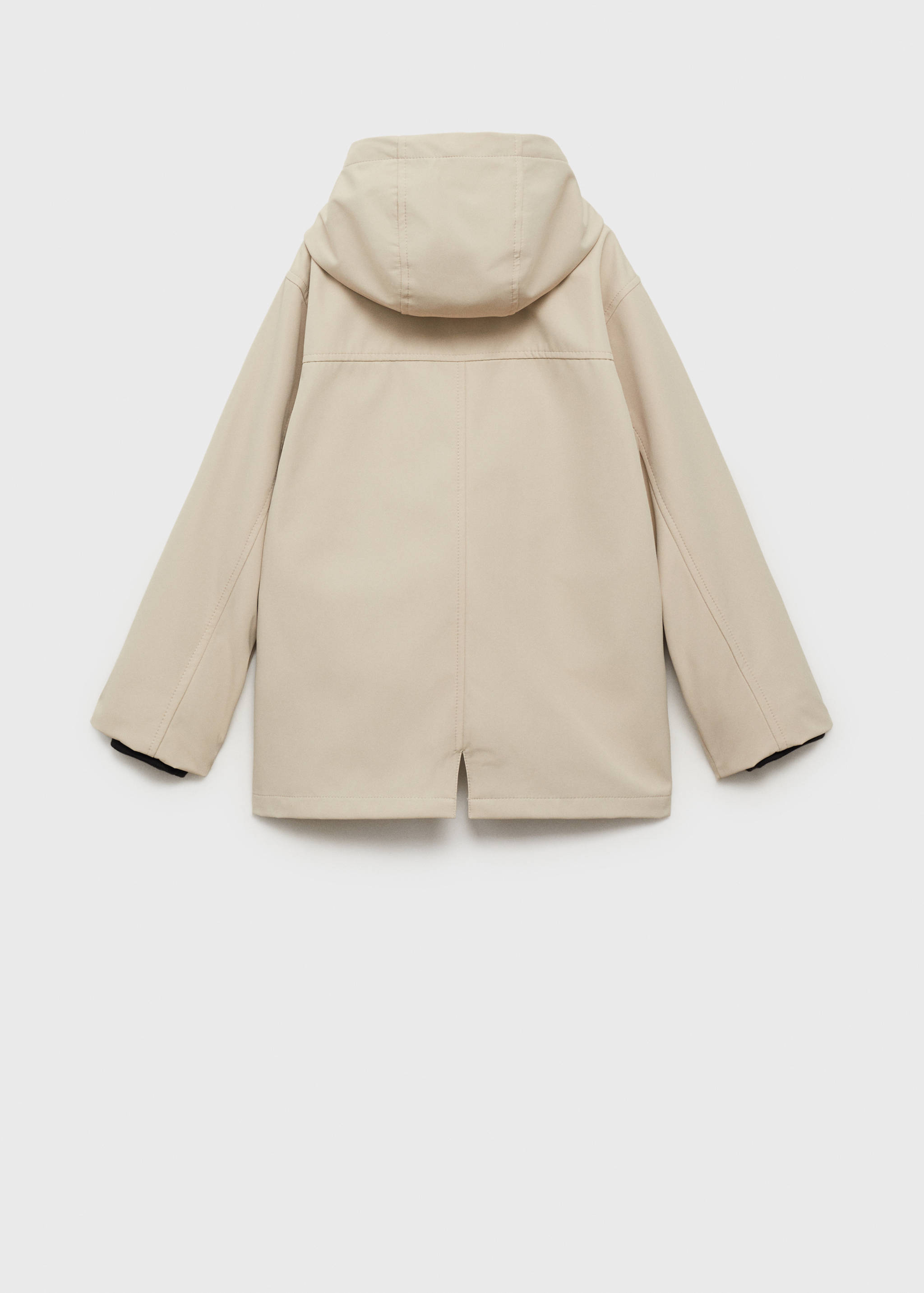 Hooded parka with pocket - Reverse of the article