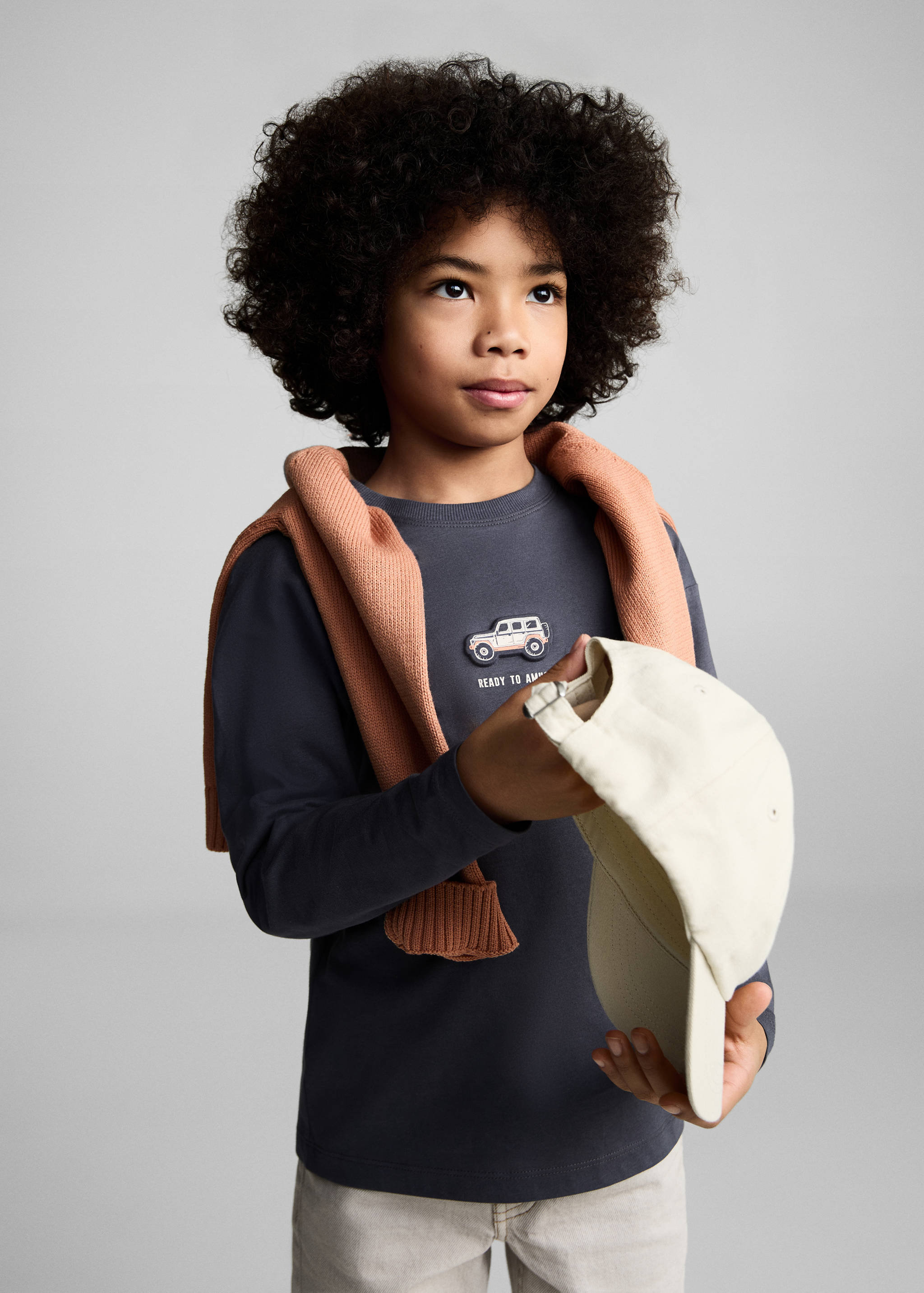 Printed cotton-blend T-shirt - Medium plane