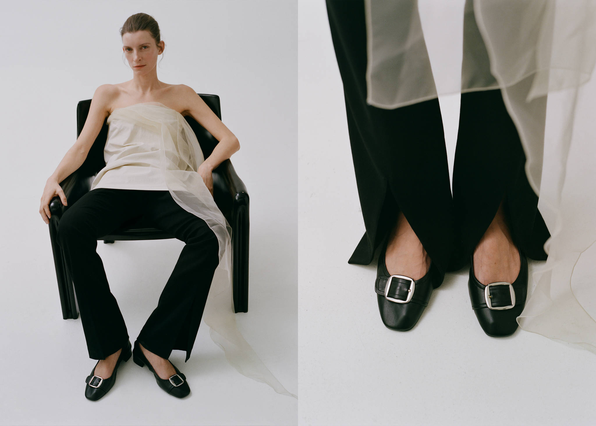 Buckle leather shoes - Panoramic plane