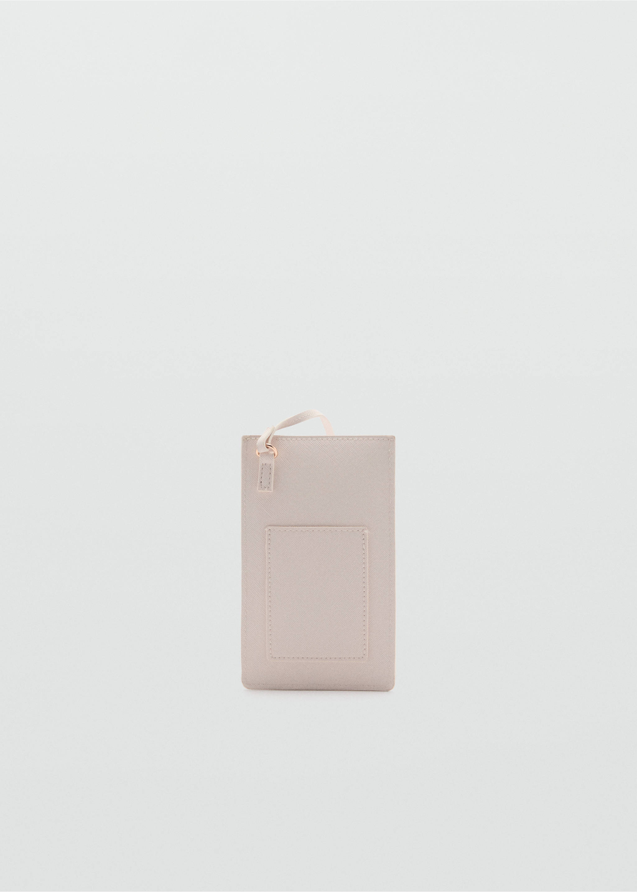 Saffiano-effect crossbody cell phone case - Medium plane, Off White. Ref: 87053291-00.
