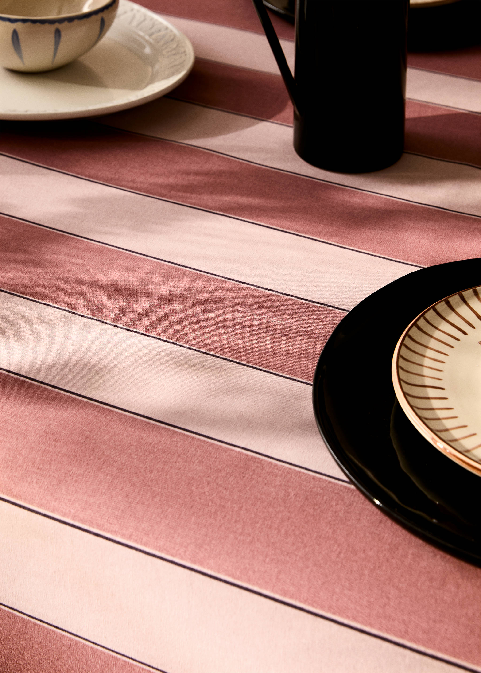 Βαμβακερό ριγέ τραπεζομάντιλο με ρητίνη για 2 έως 4 άτομα - Λεπτομέρεια του προϊόντος 7