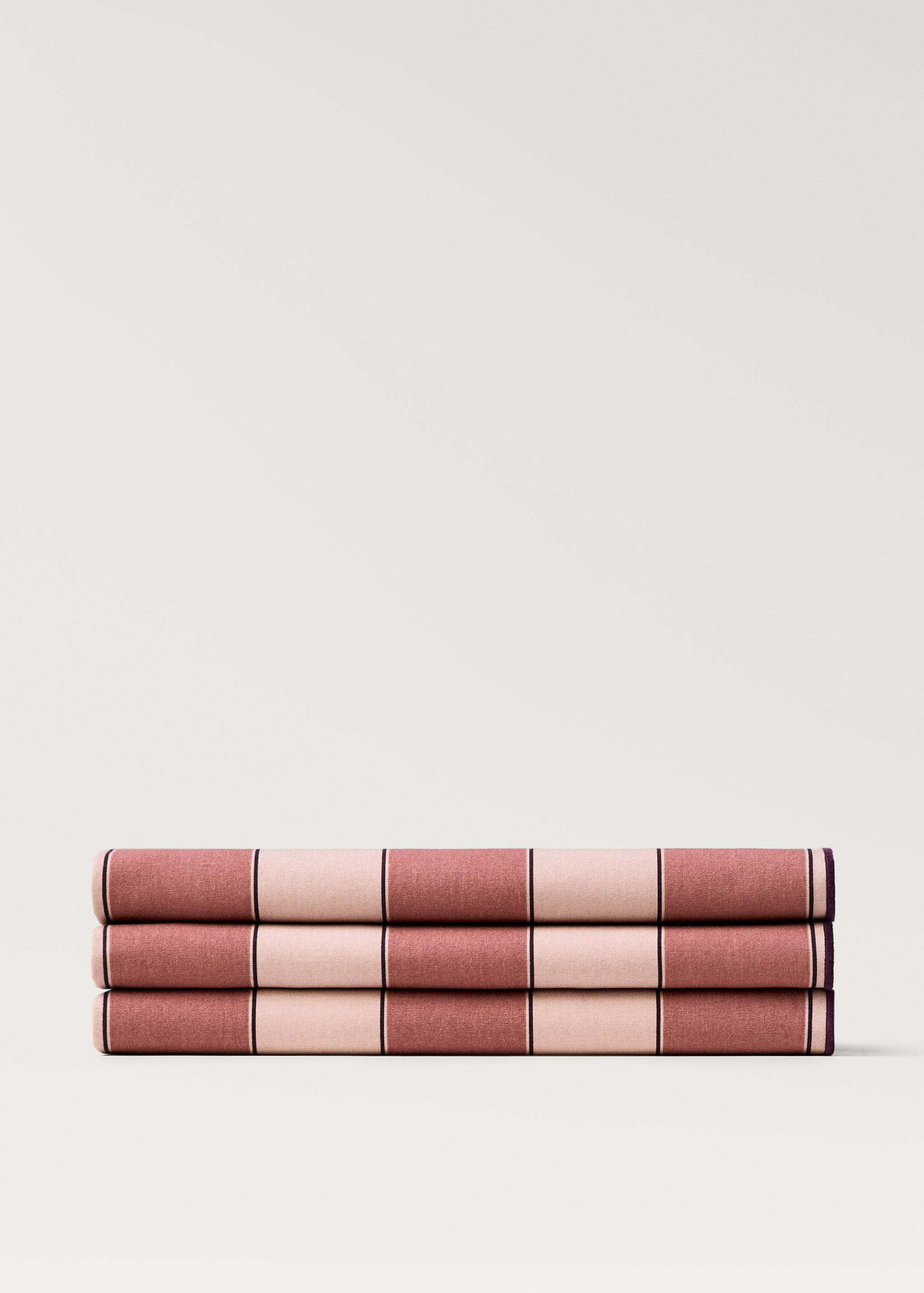 Βαμβακερό ριγέ τραπεζομάντιλο με ρητίνη για 2 έως 4 άτομα - Προϊόν χωρίς μοντέλο