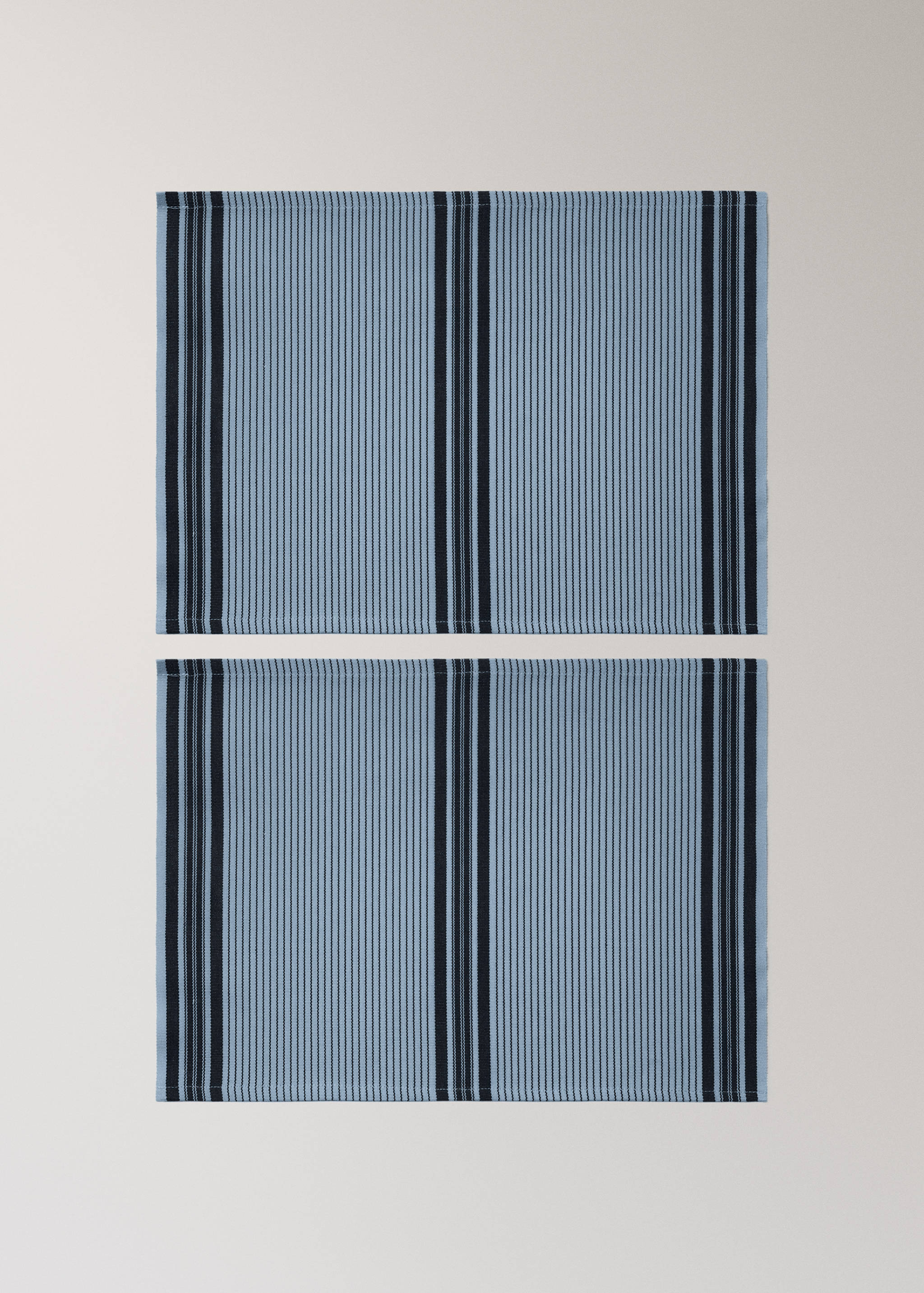 Cotton yarn-dyed striped placemat - Article without model