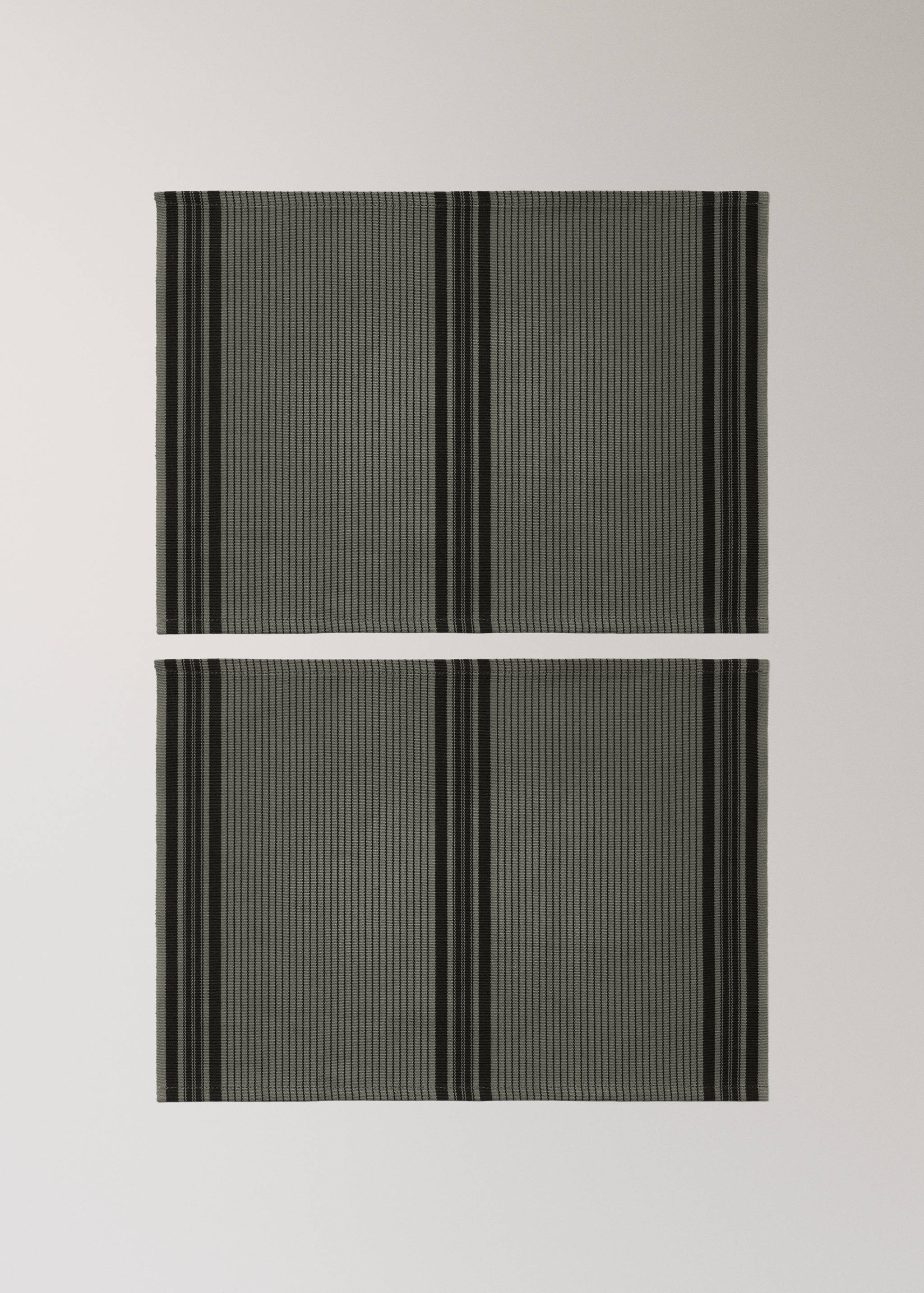 Cotton yarn-dyed striped placemat - Article without model