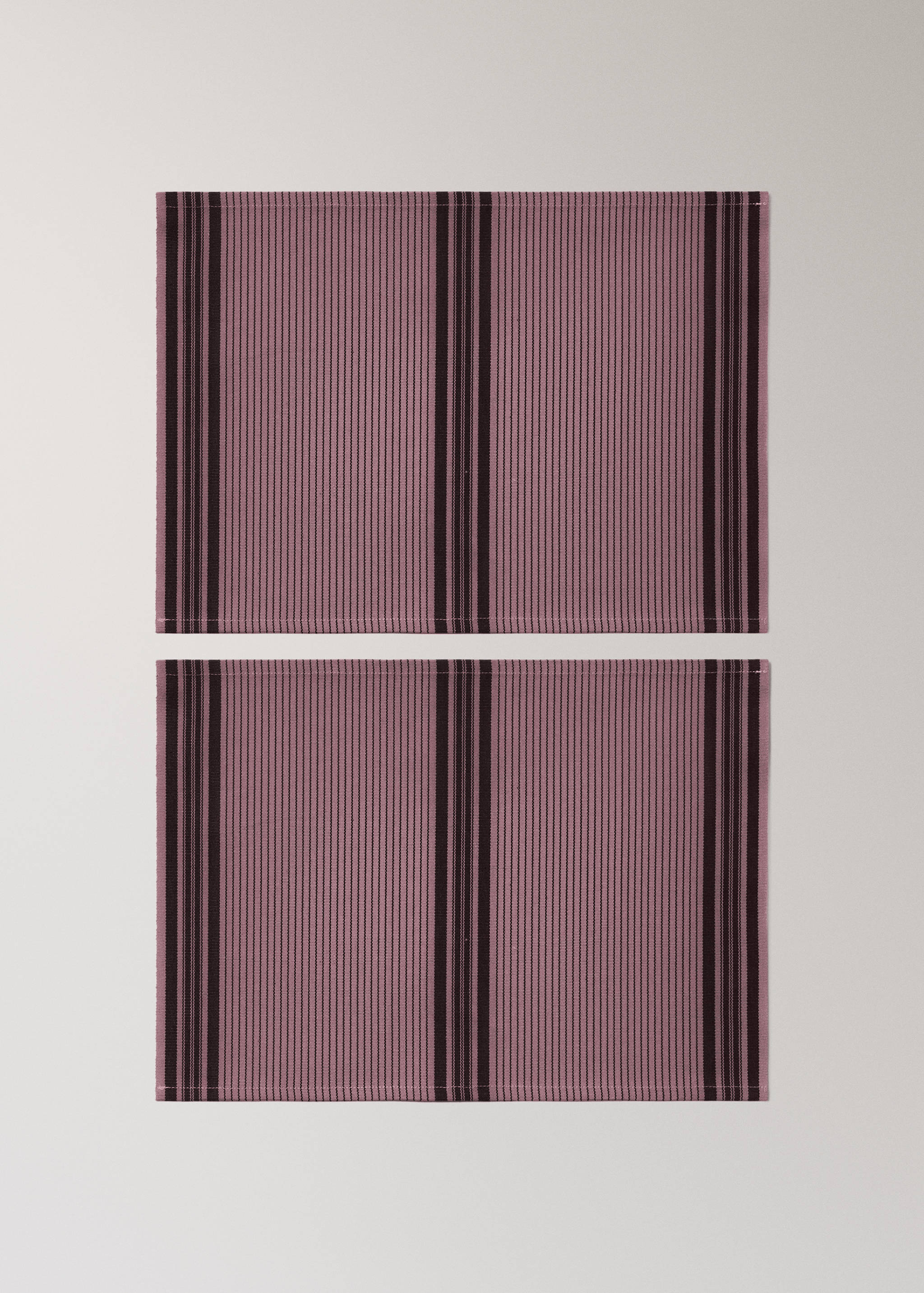 Cotton yarn-dyed striped placemat - Article without model