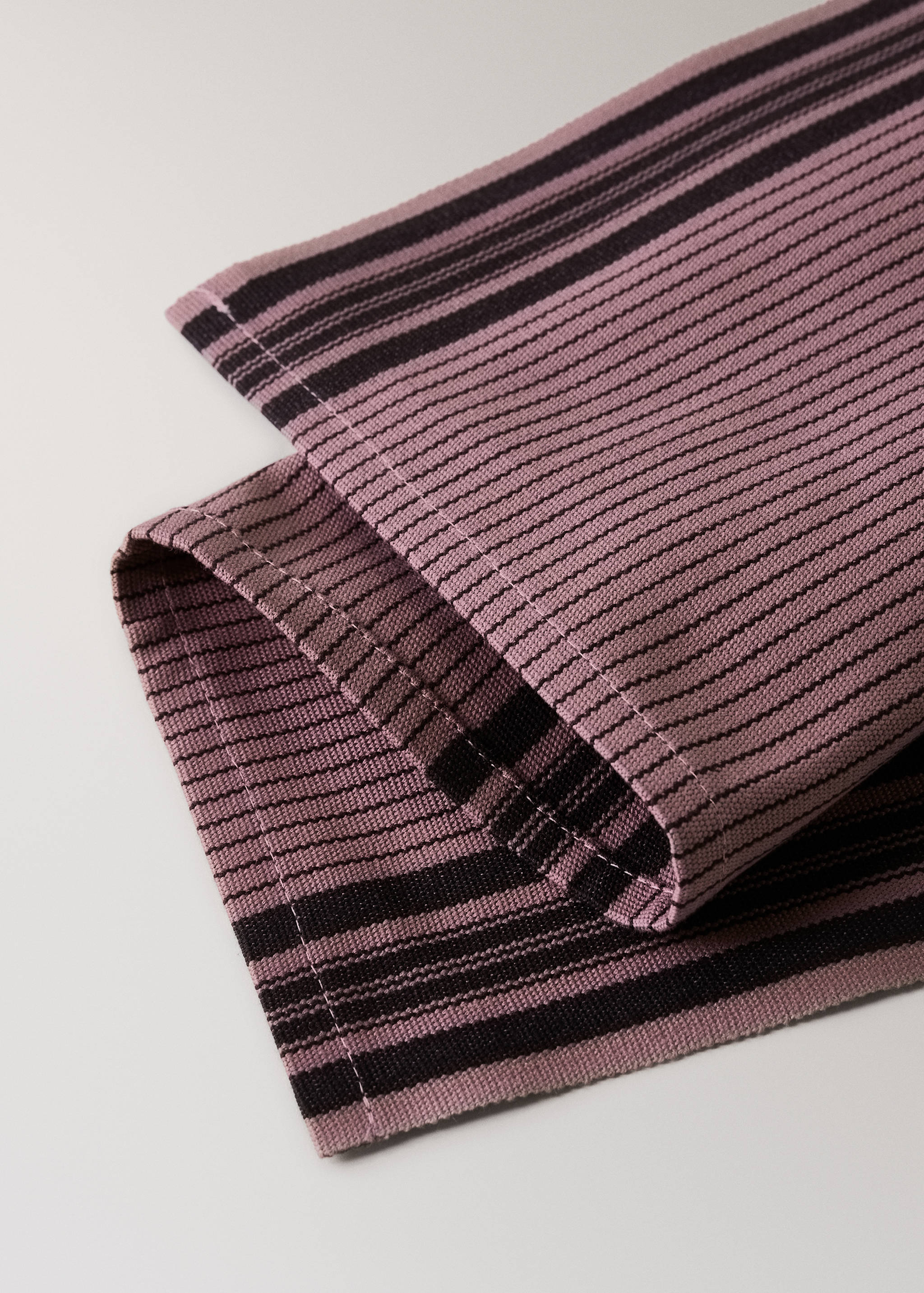 Cotton yarn-dyed striped placemat - Details of the article 1