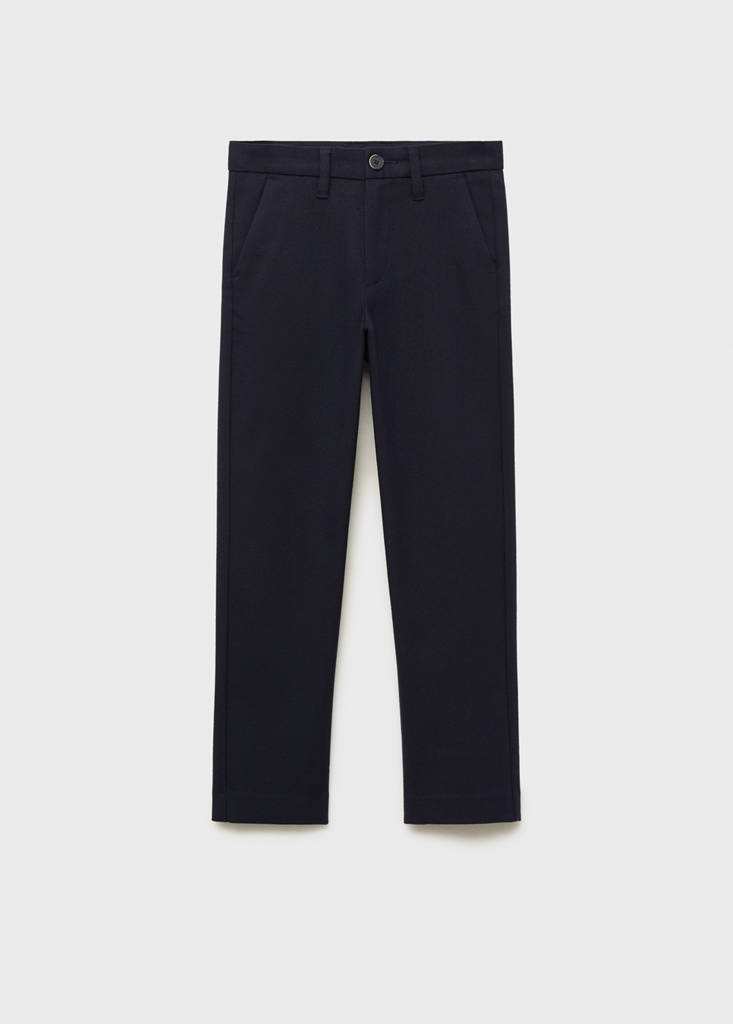 MANGO KIDS - Pantalon chino coton bleu marine foncé - 11 - Garçon