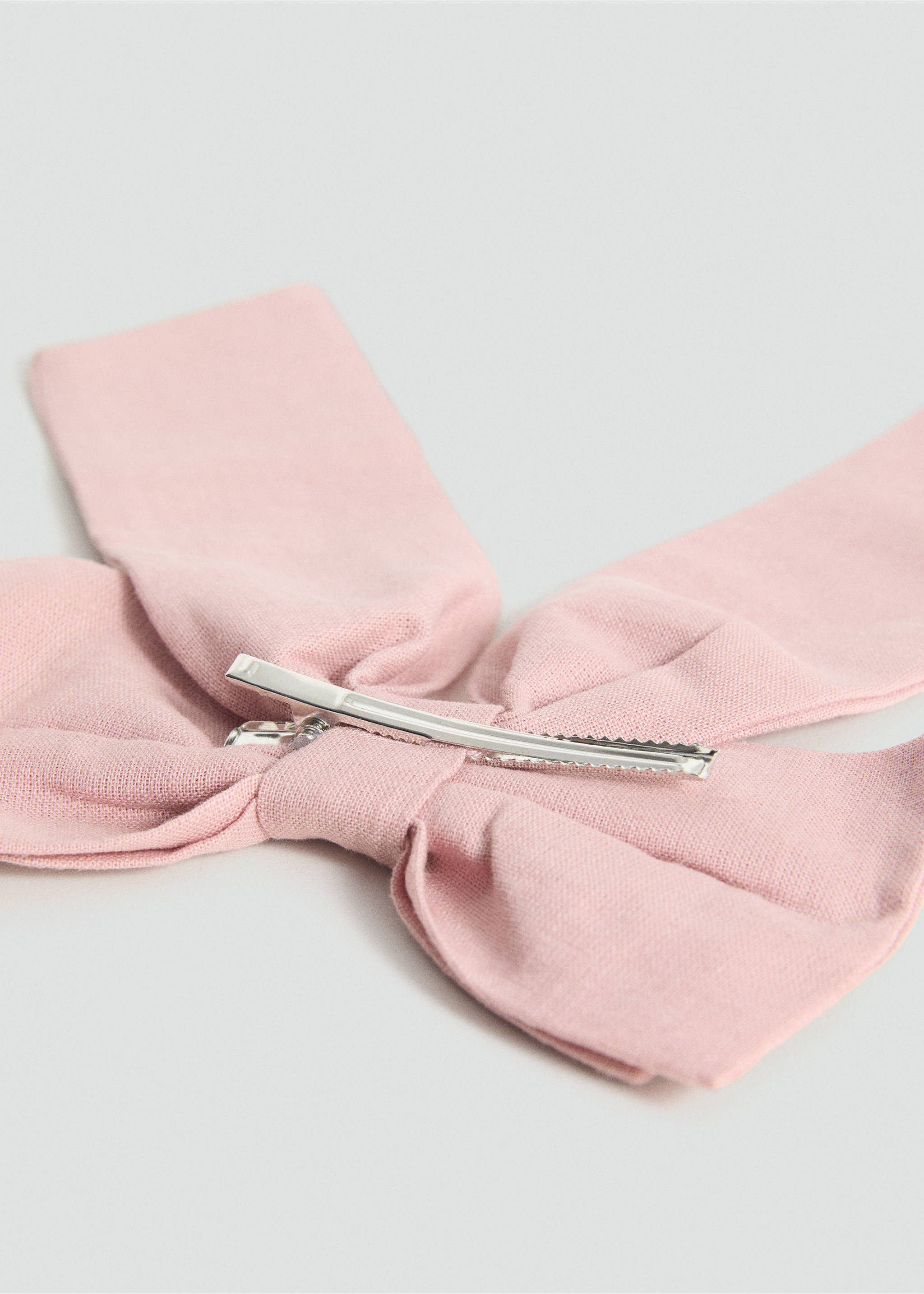 Barrette à cheveux nœud - Détail de l'article 1, Rose pâle. Ref: 87053640-00.