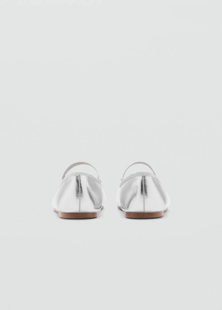 Ballet flats with metallic strap - thumbnail 3