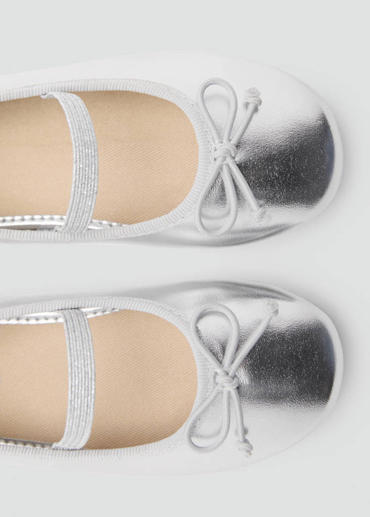 Ballet flats with metallic strap - thumbnail 4