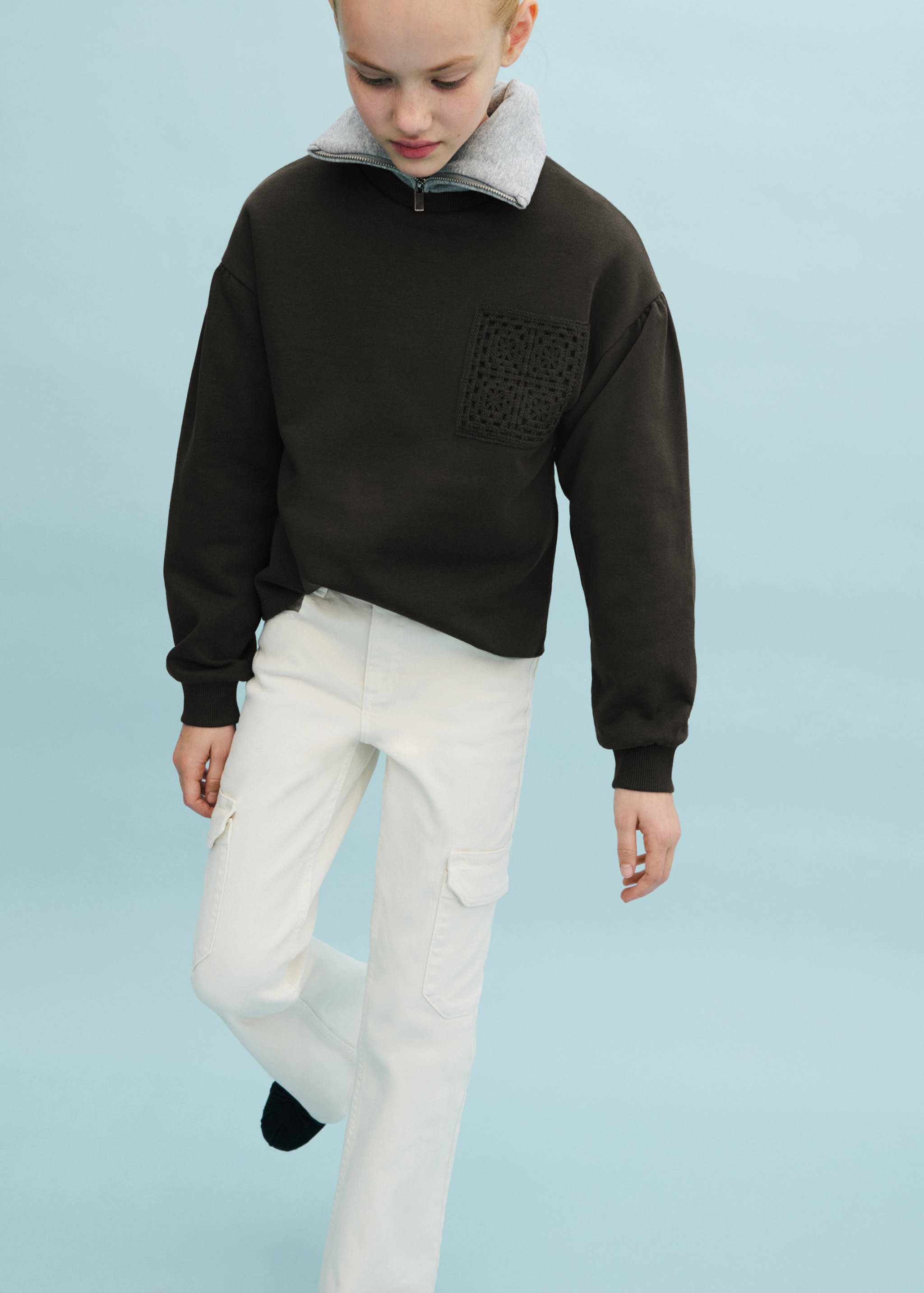 Tığ detaylı sweatshirt - Ürün detayı 5