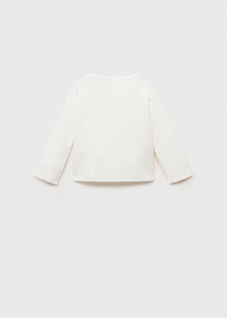 Knitted button cardigan — Off White