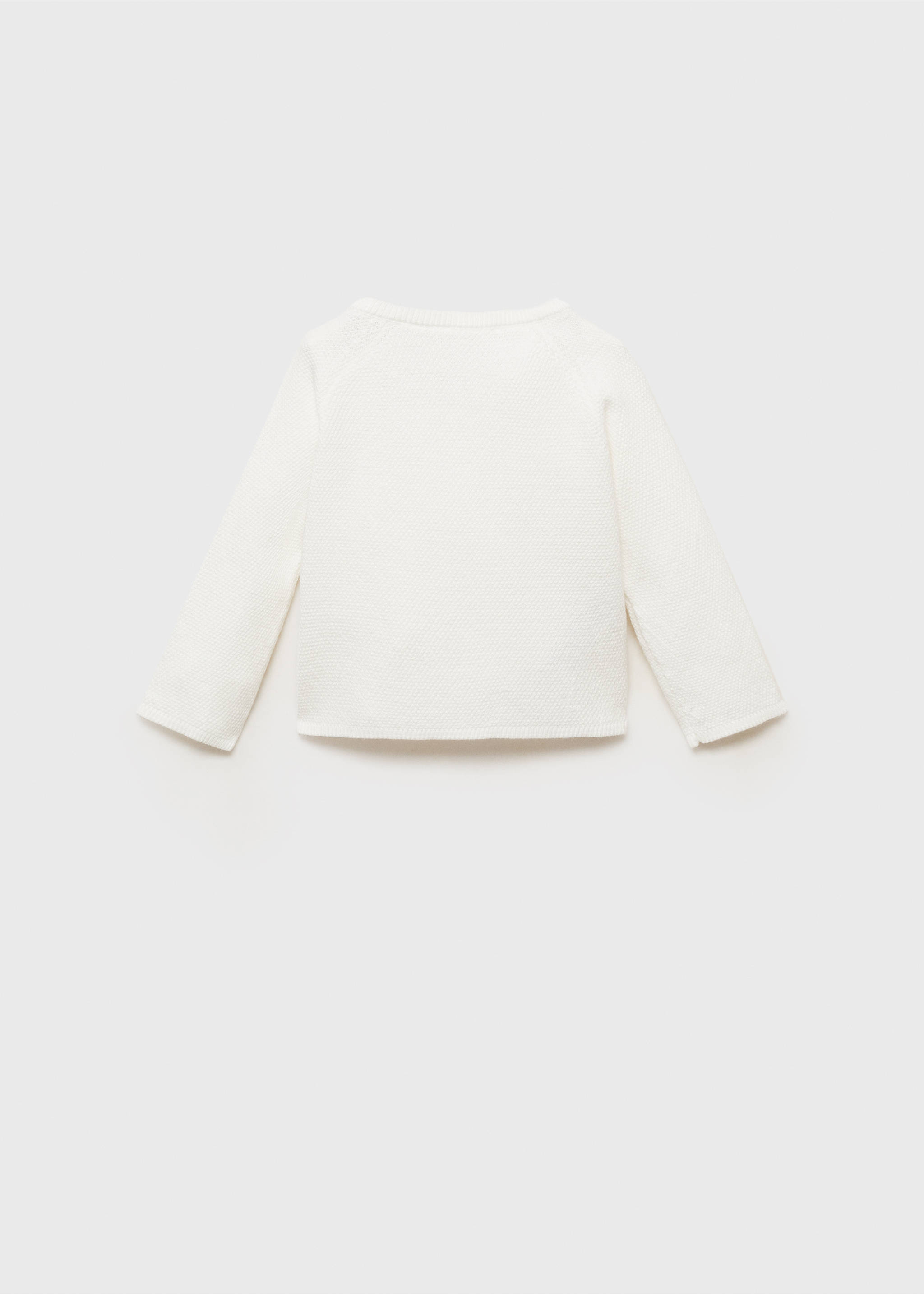 Knitted button cardigan - Reverse of the article, Off White. Ref: 87053645-00.