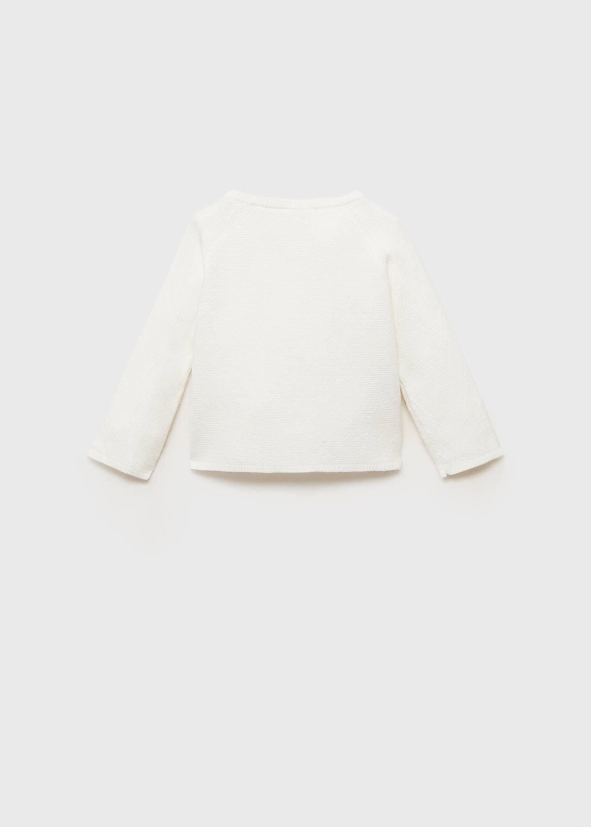 Knitted button cardigan — Off White