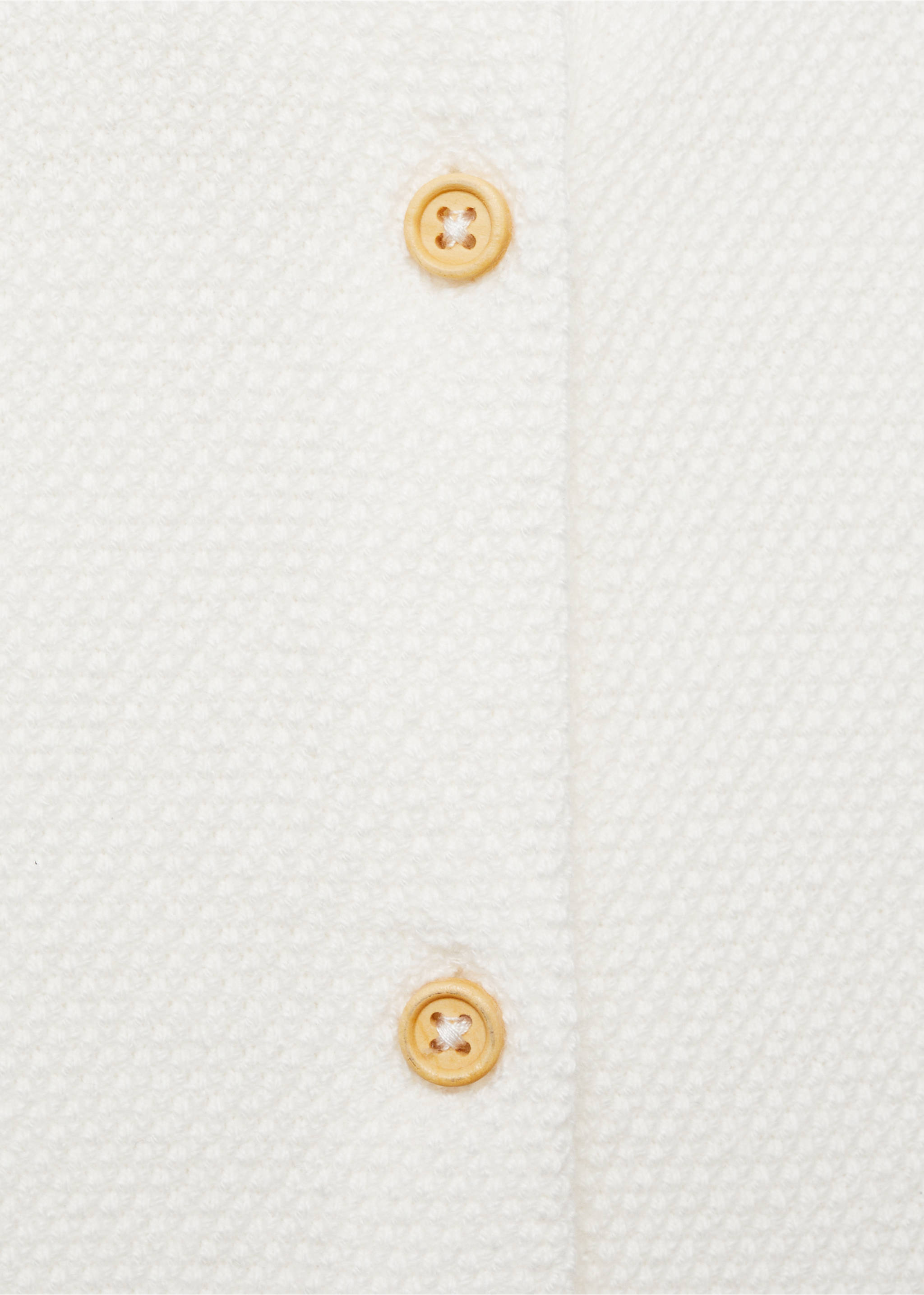 Knitted button cardigan - Details of the article 8, Off White. Ref: 87053645-00.