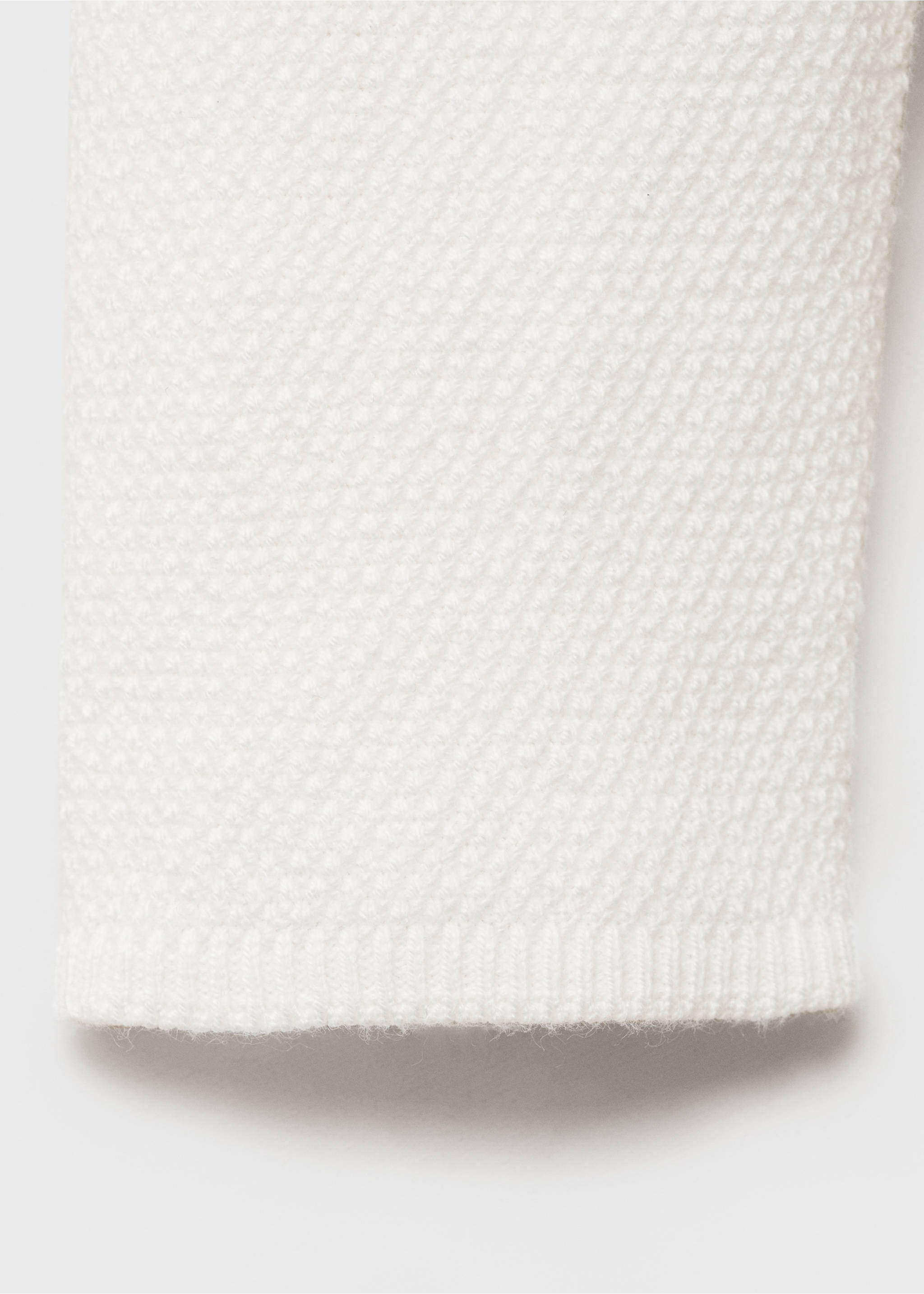 Knitted button cardigan - Details of the article 0, Off White. Ref: 87053645-00.