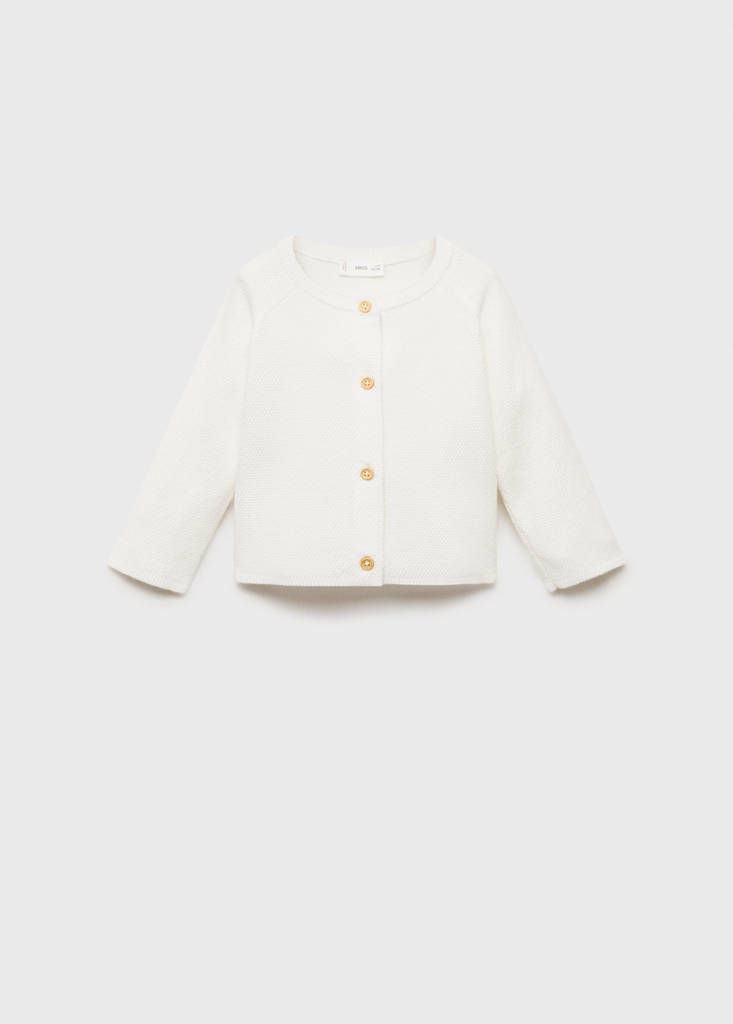 Knitted button cardigan — Off White