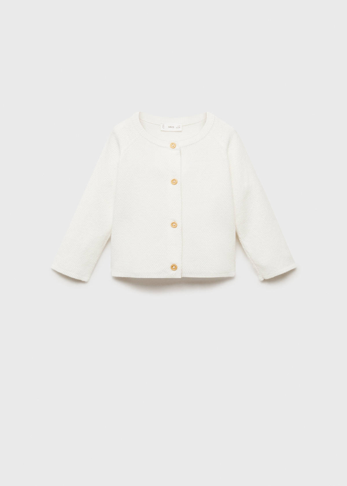 Knitted button cardigan — Off White