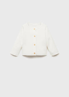 Knitted button cardigan — Off White 1