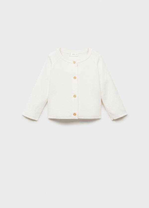 Knitted button cardigan — Off White