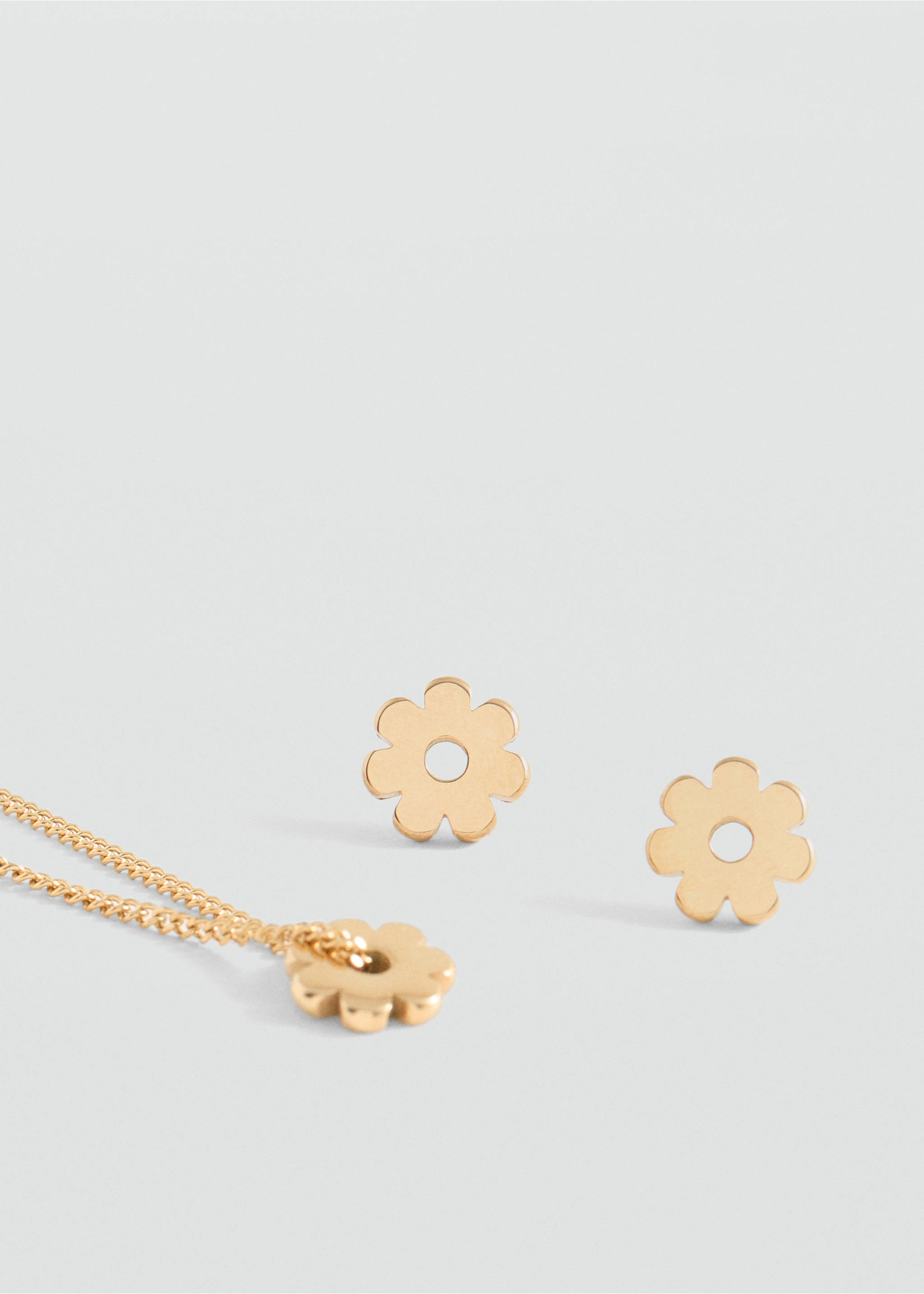 Necklace and earrings set - Medium plane, Gold. Ref: 87053651-00.