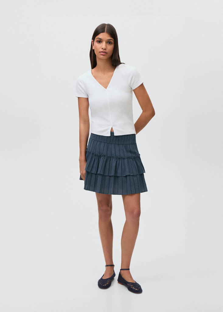 Short flared skirt — Dark Navy