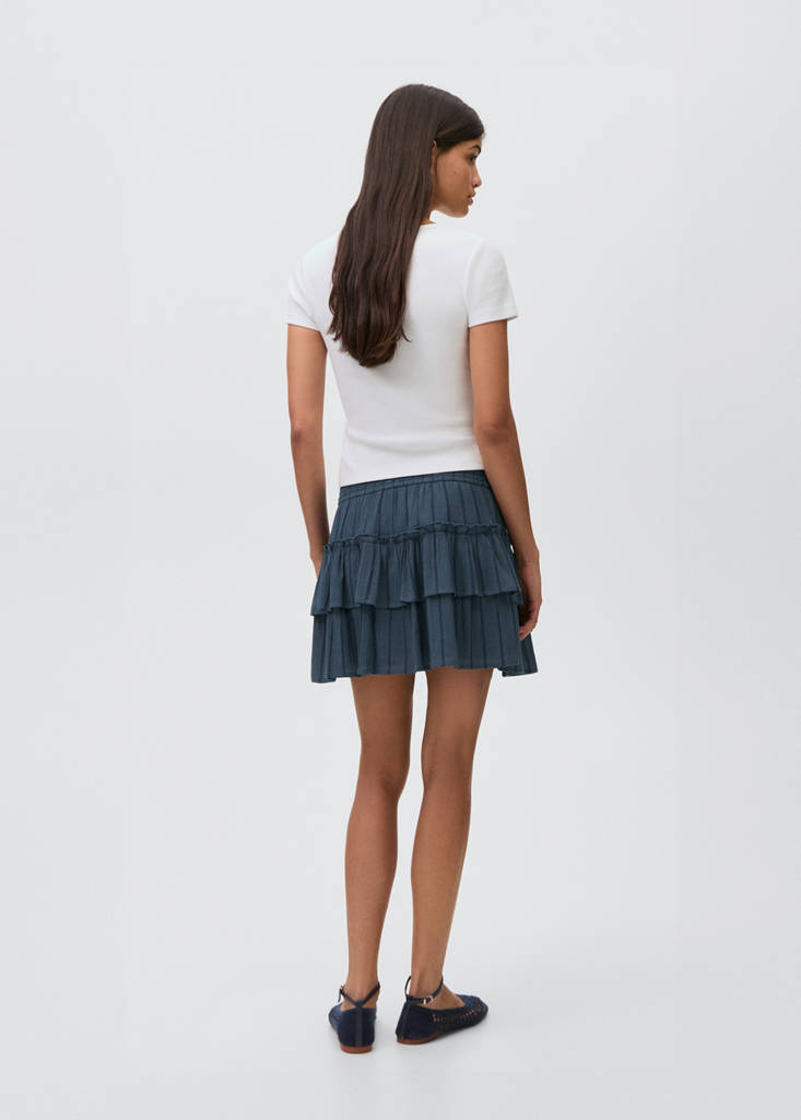Short flared skirt — Dark Navy