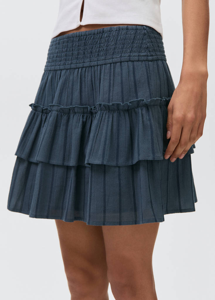 Short flared skirt — Dark Navy