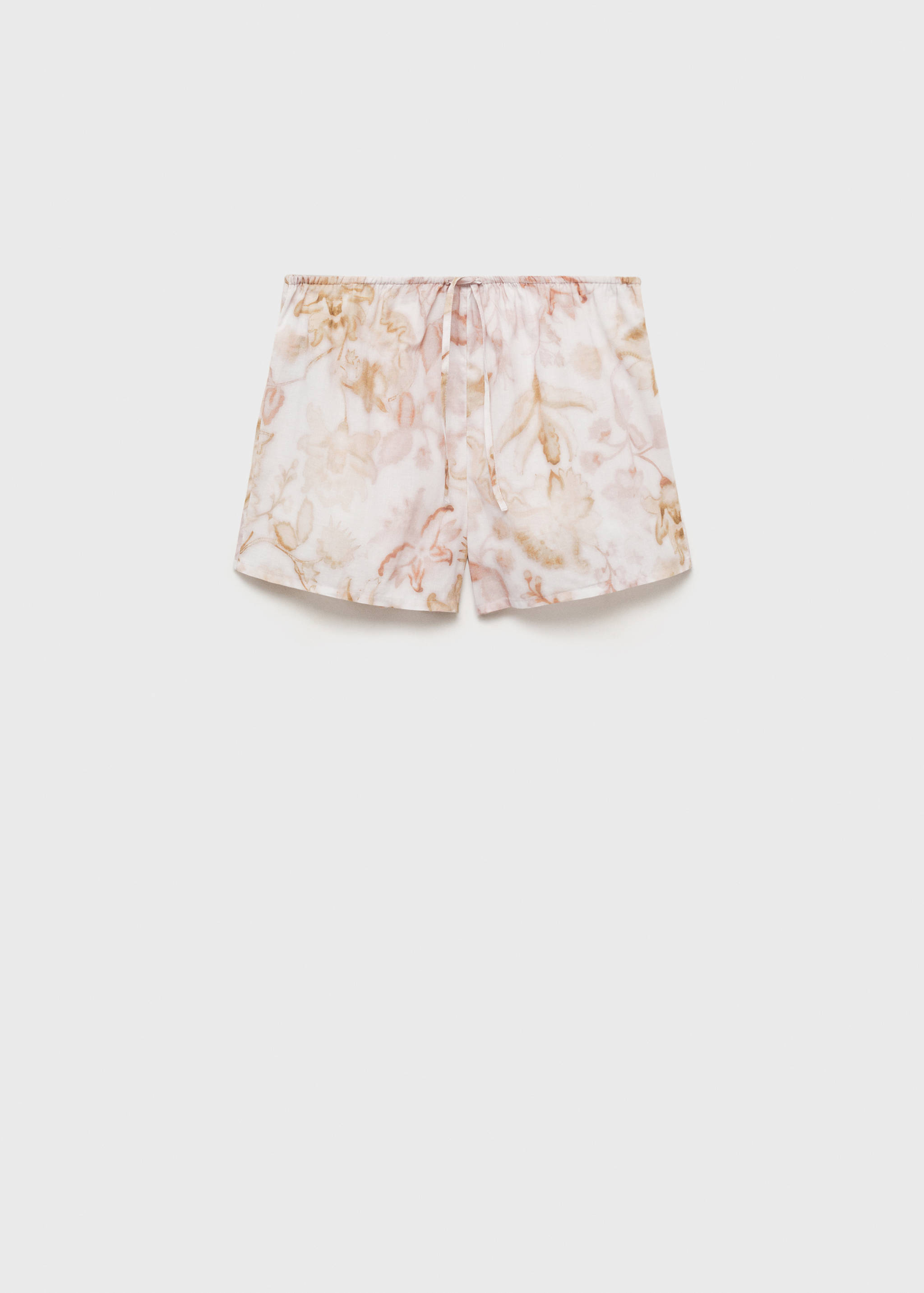 Pajama shorts with floral detail - Article without model