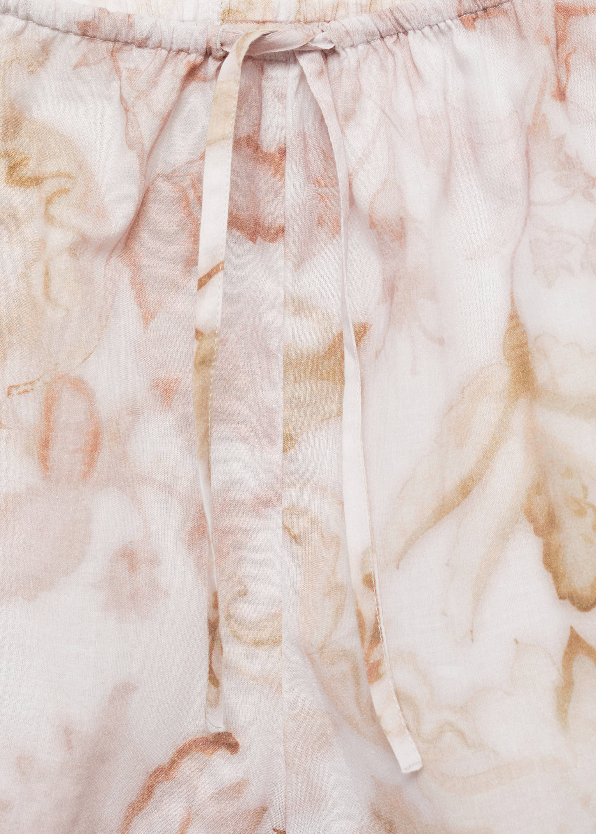 Pajama shorts with floral detail - Details of the article 8