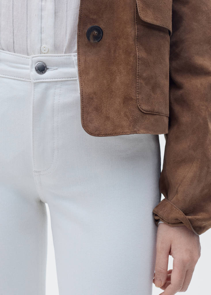 Mid-rise skinny jeans — White
