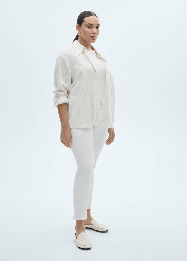 Mid-rise skinny jeans — White