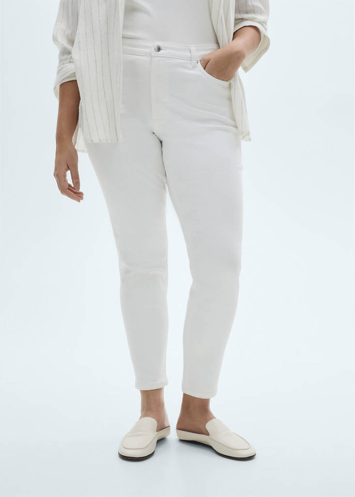Mid-rise skinny jeans — White