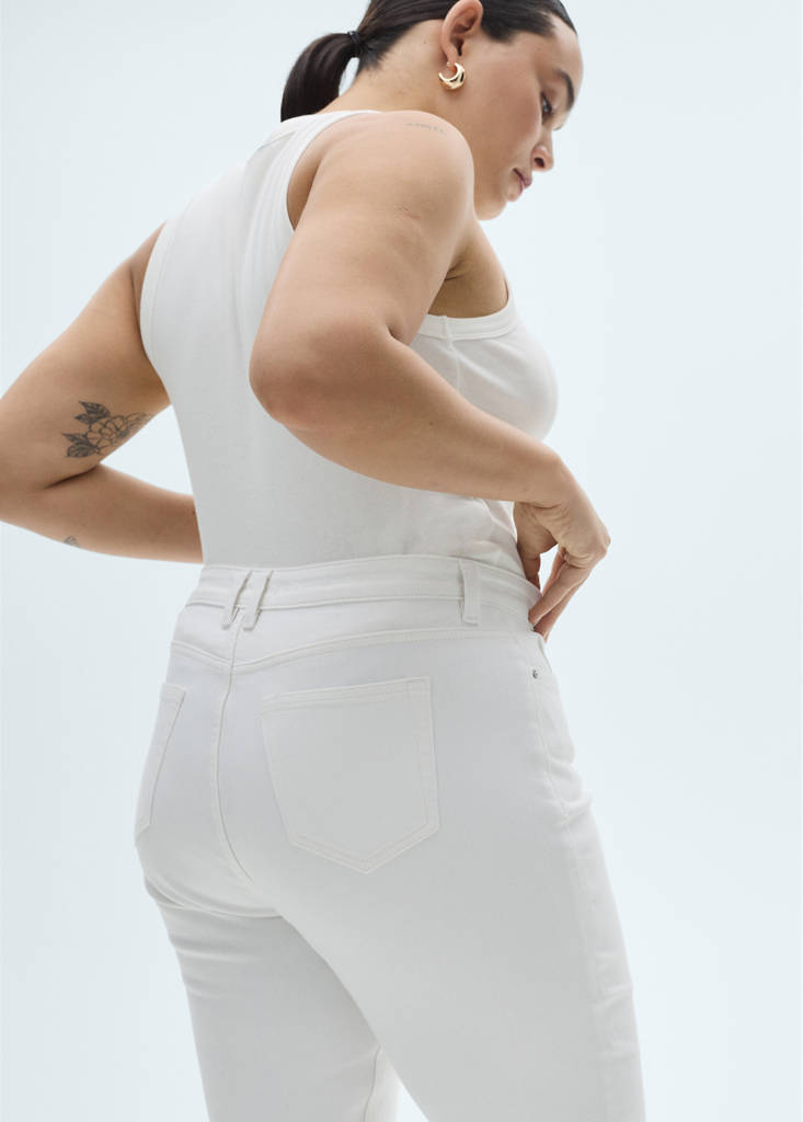 Mid-rise skinny jeans — White