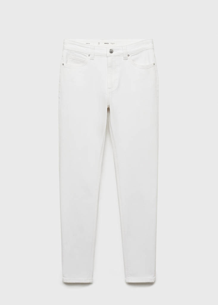 Mid-rise skinny jeans — White