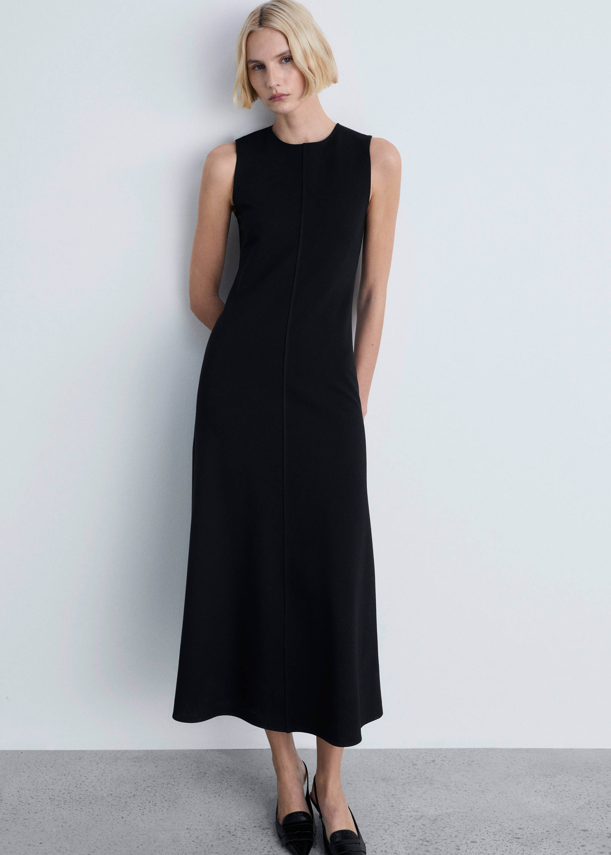 Flared midi-dress - Medium plane