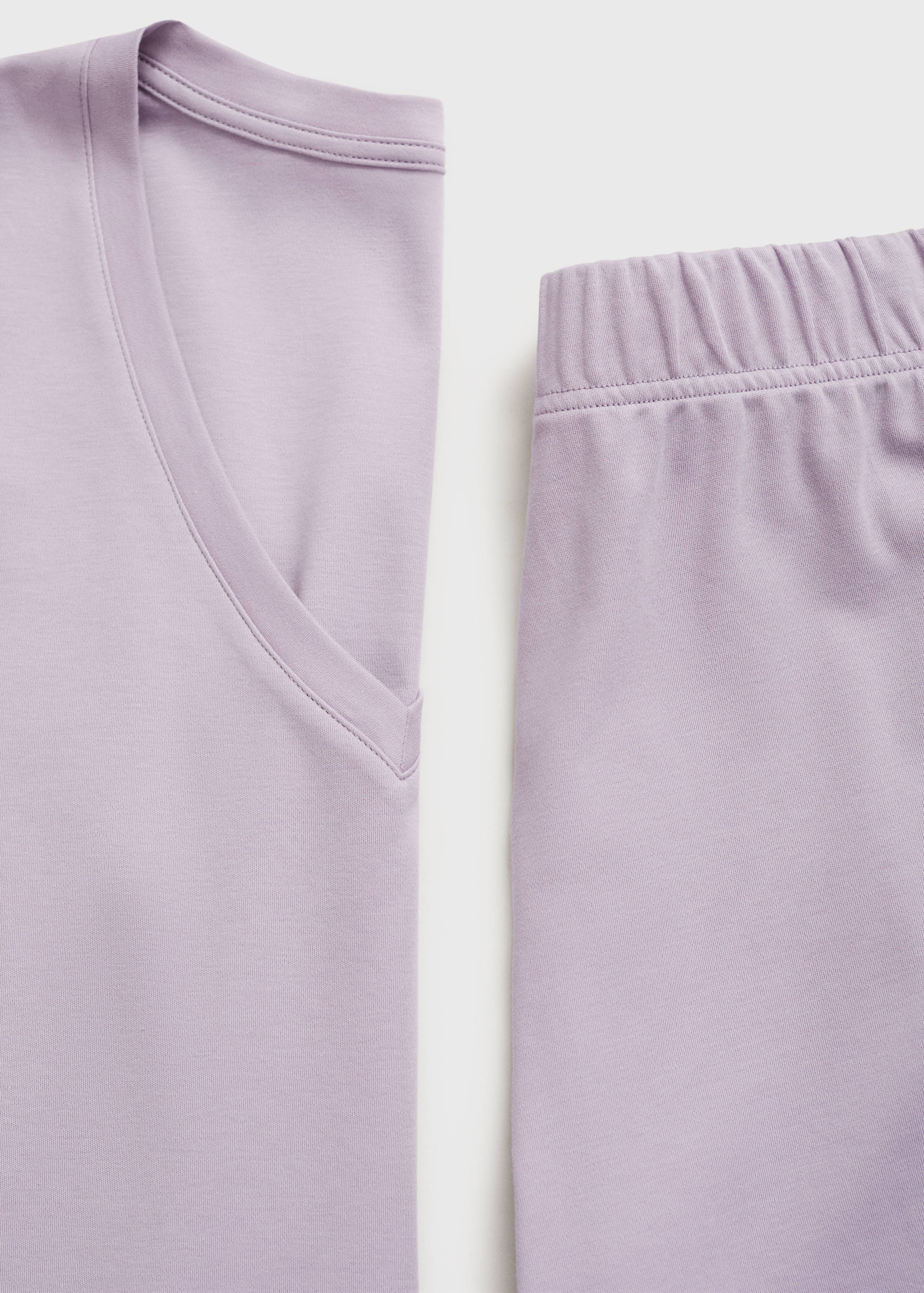 Plain cotton pyjama trousers - Details of the article 0