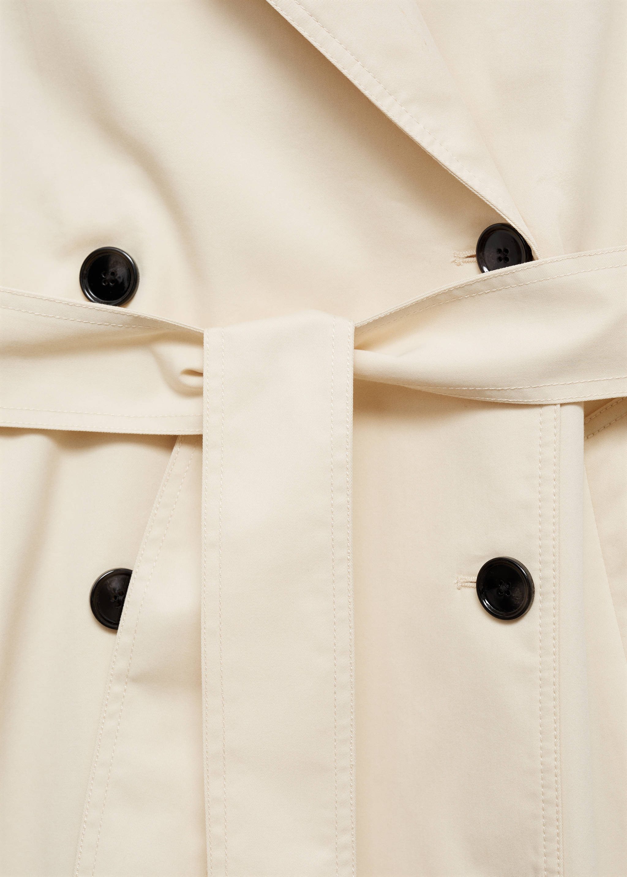 Long oversized double-breasted trench coat - Details of the article 8