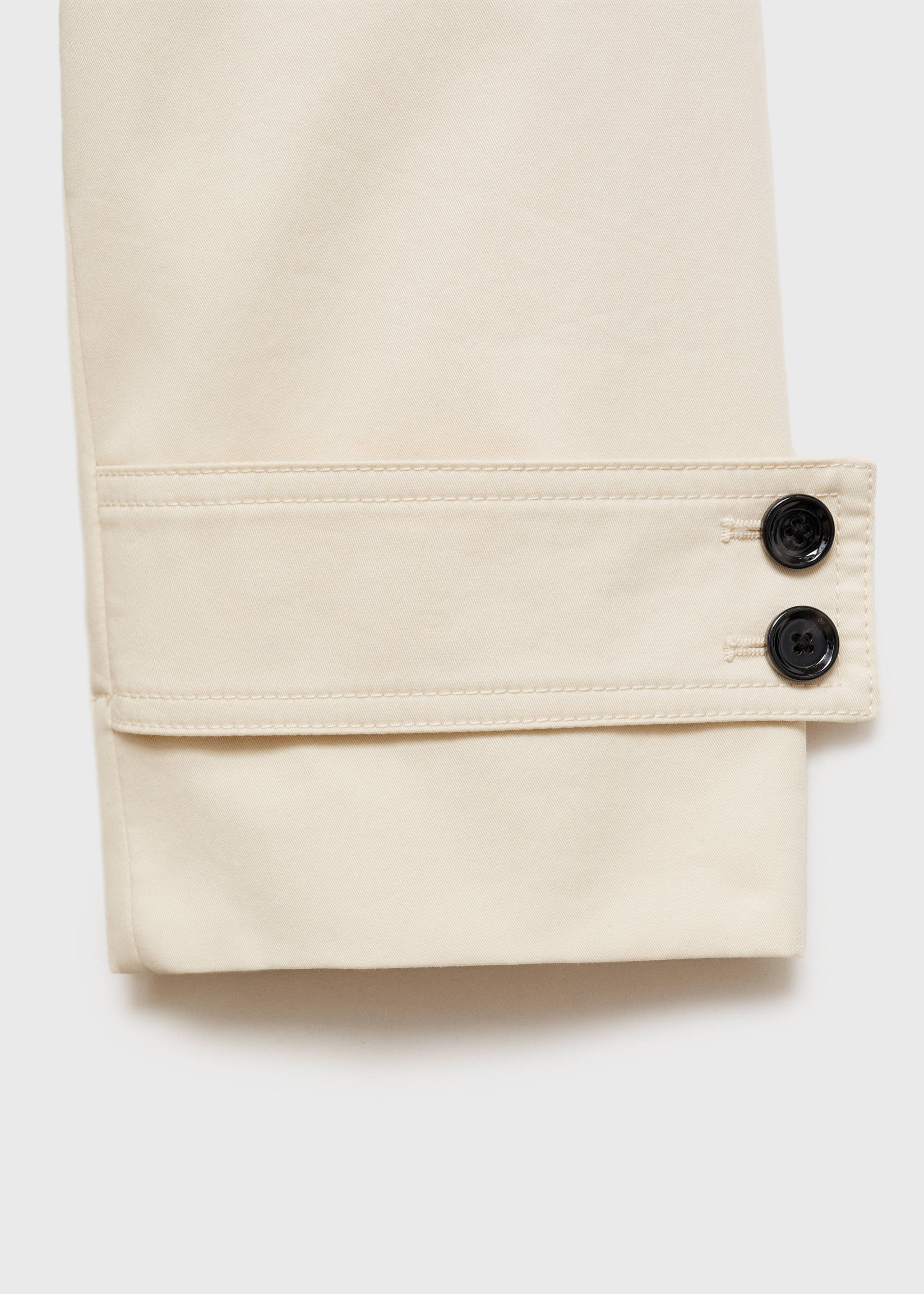 Long oversized double-breasted trench coat - Details of the article 0