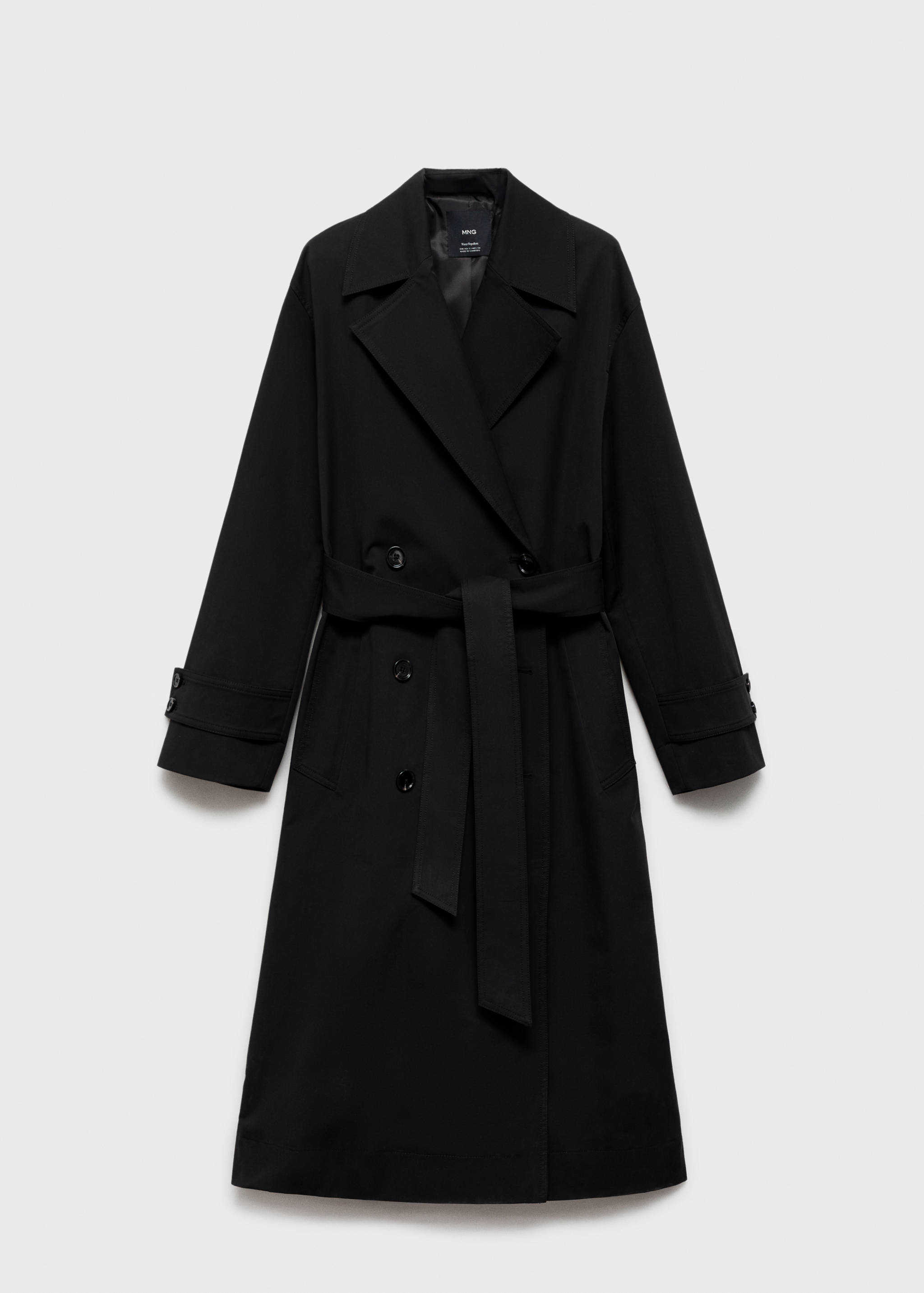 Long oversized double-breasted trench coat - Article without model