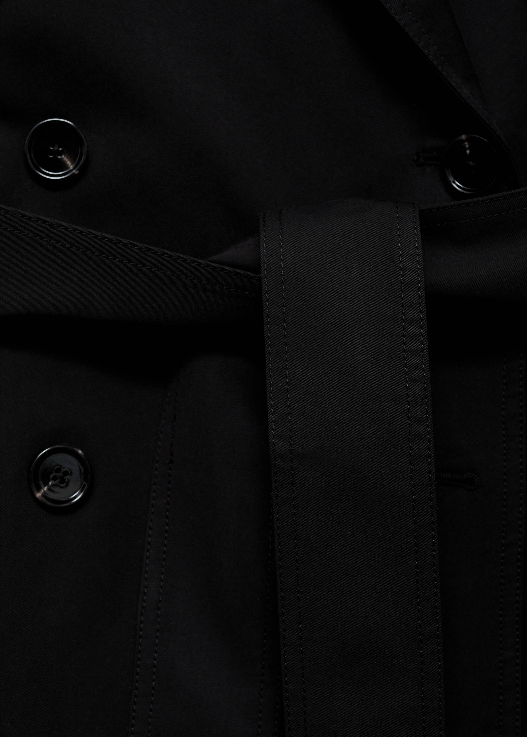 Long oversized double-breasted trench coat - Details of the article 8