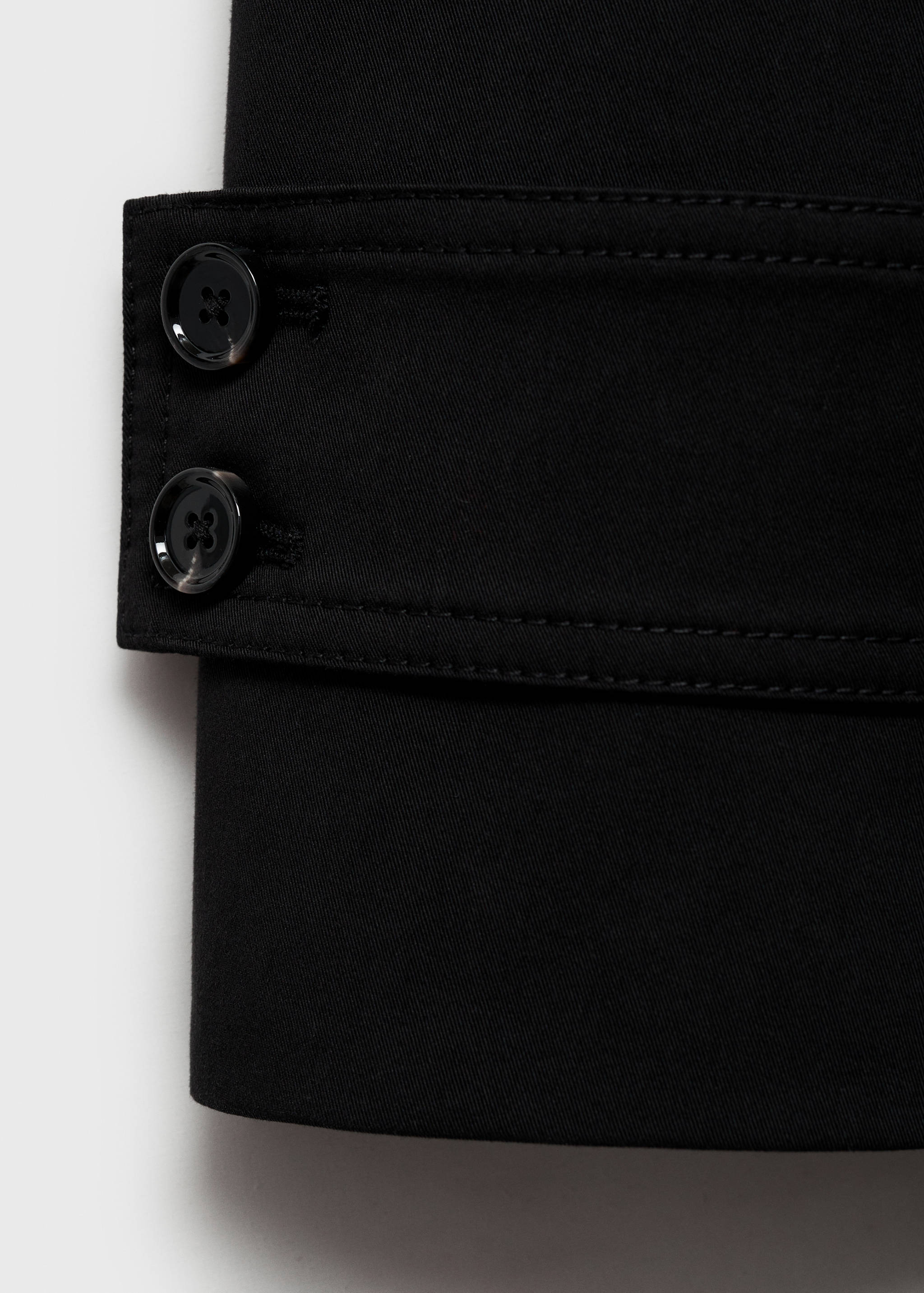 Long oversized double-breasted trench coat - Details of the article 0