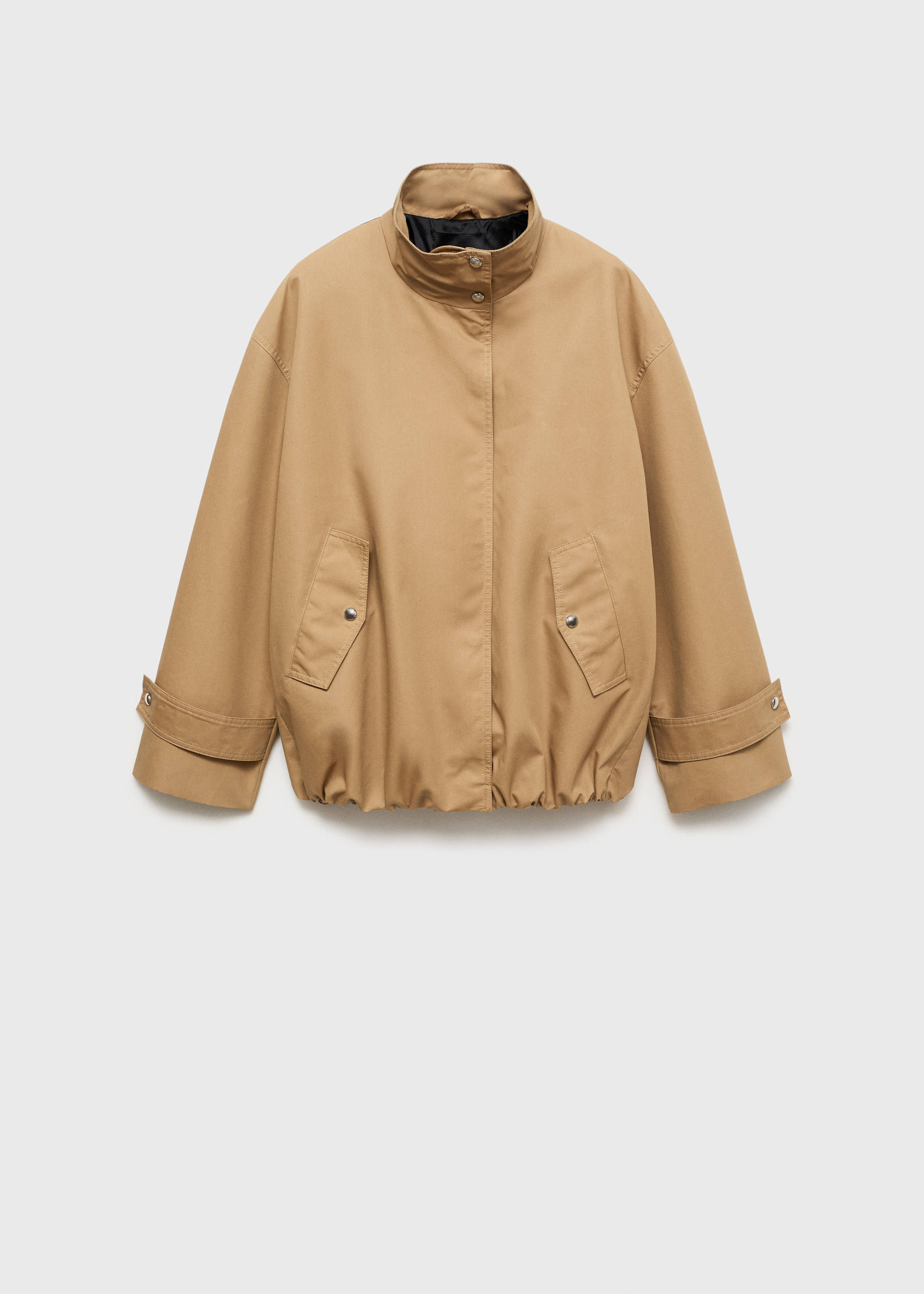 Cotton barn jacket with gathered hem - Article without model