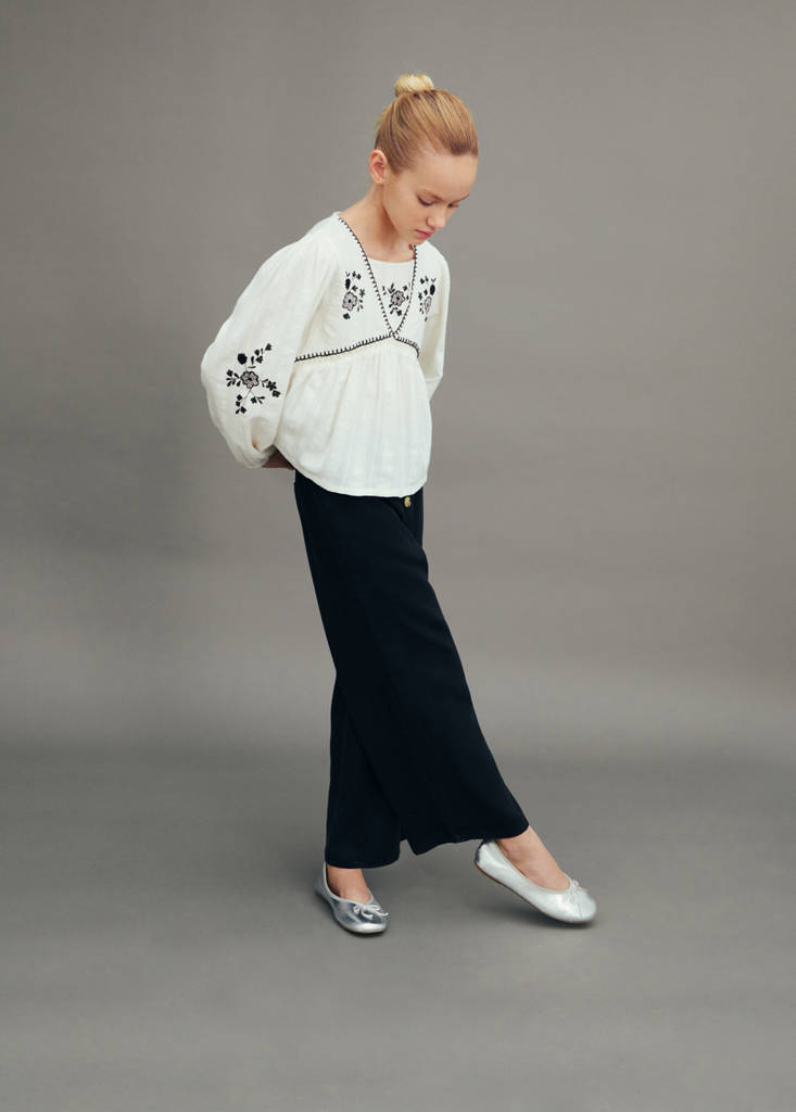 Metallic ballet flats with bow — Silver