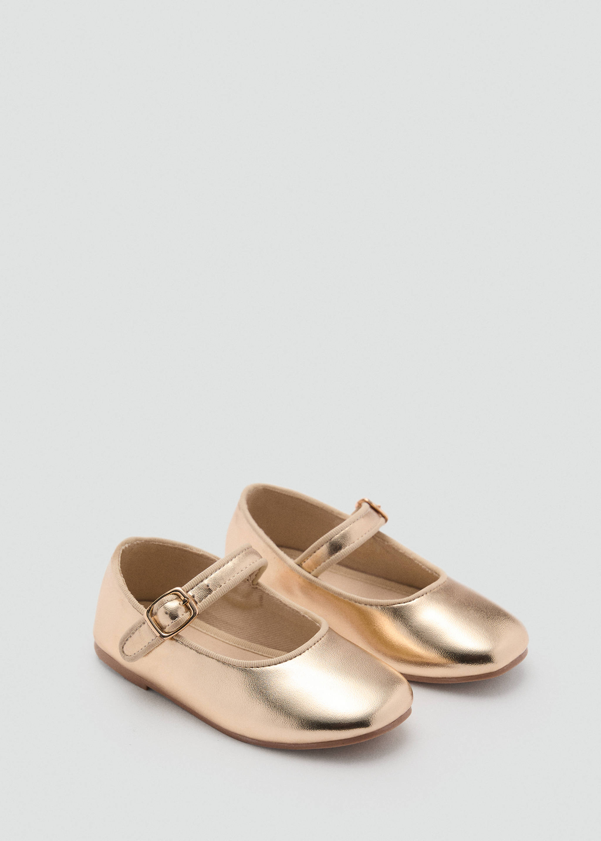Ballet flats with metallic strap - Medium plane