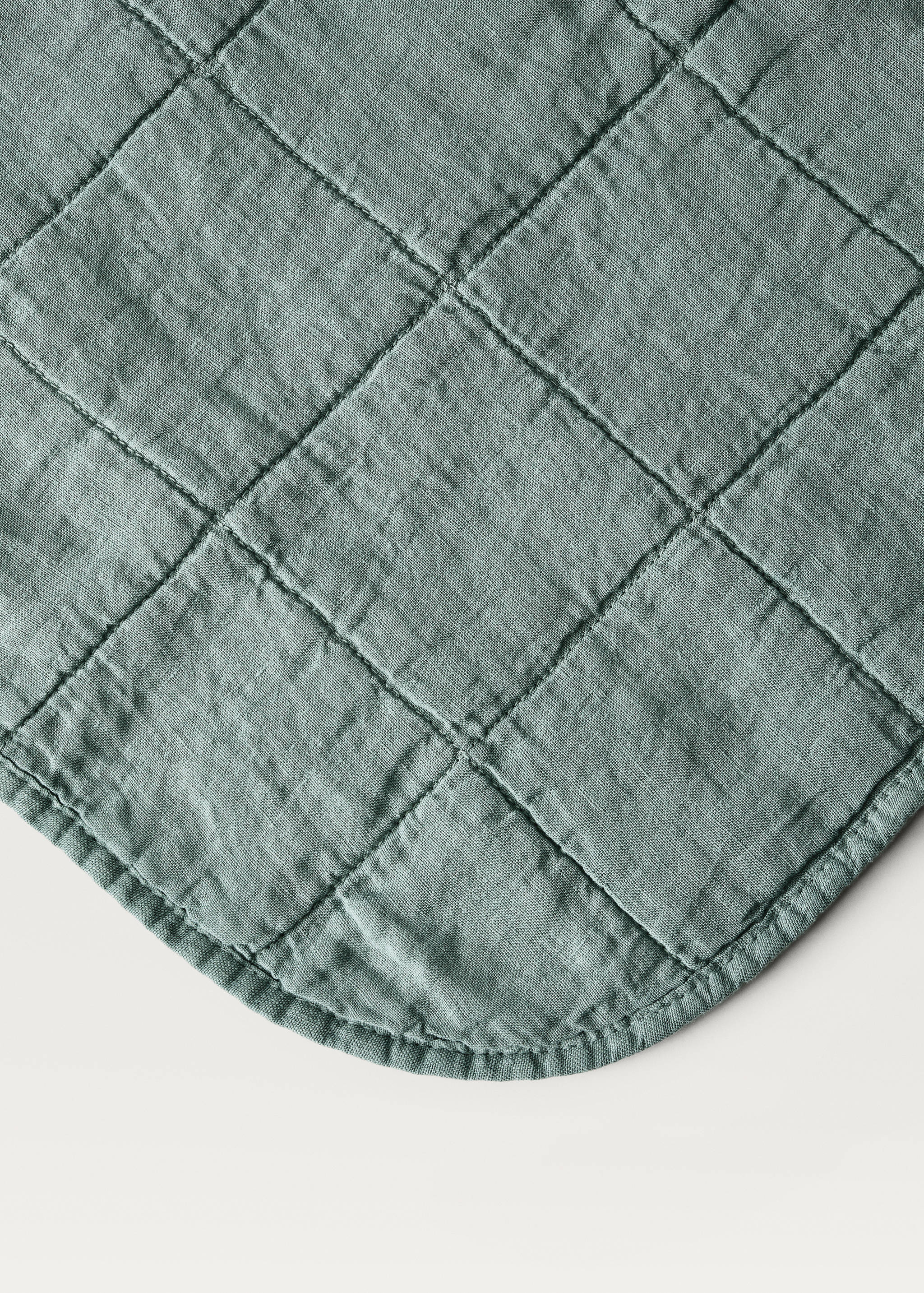 Garment-dyed linen cotton bedspread for cot - Details of the article 1