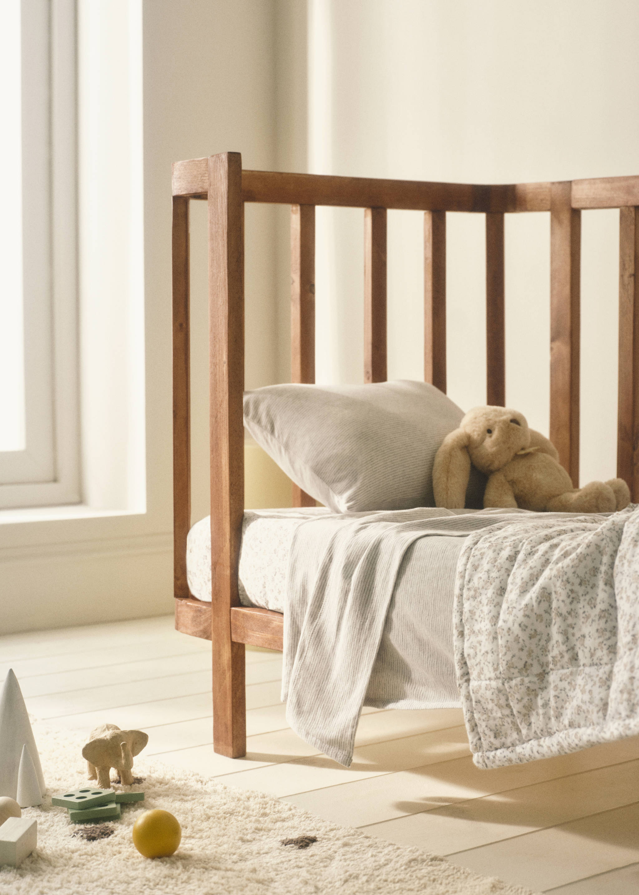 Cotton striped top sheet for cot - Details of the article 6