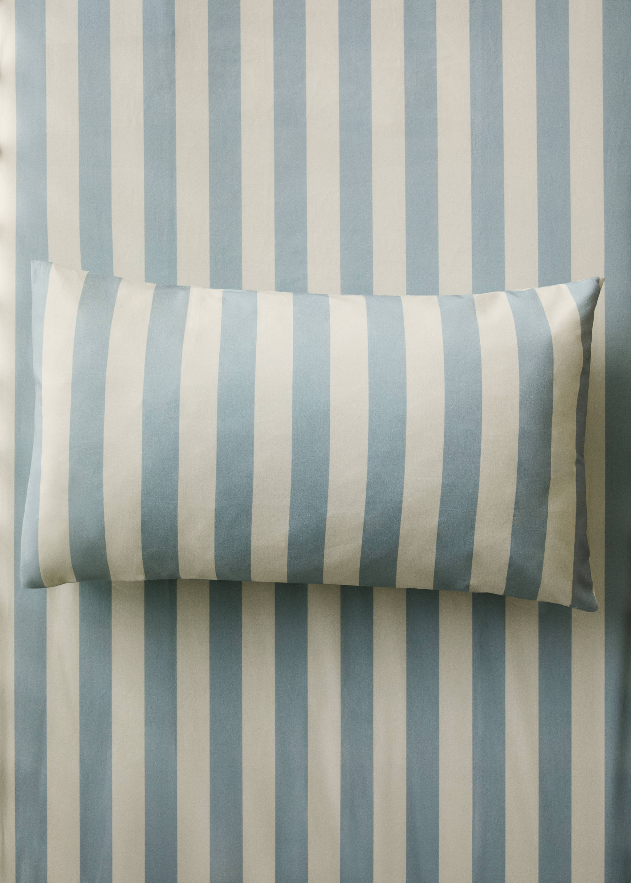 Cotton percale thick-striped children's pillowcase 30x50 cm - General plane
