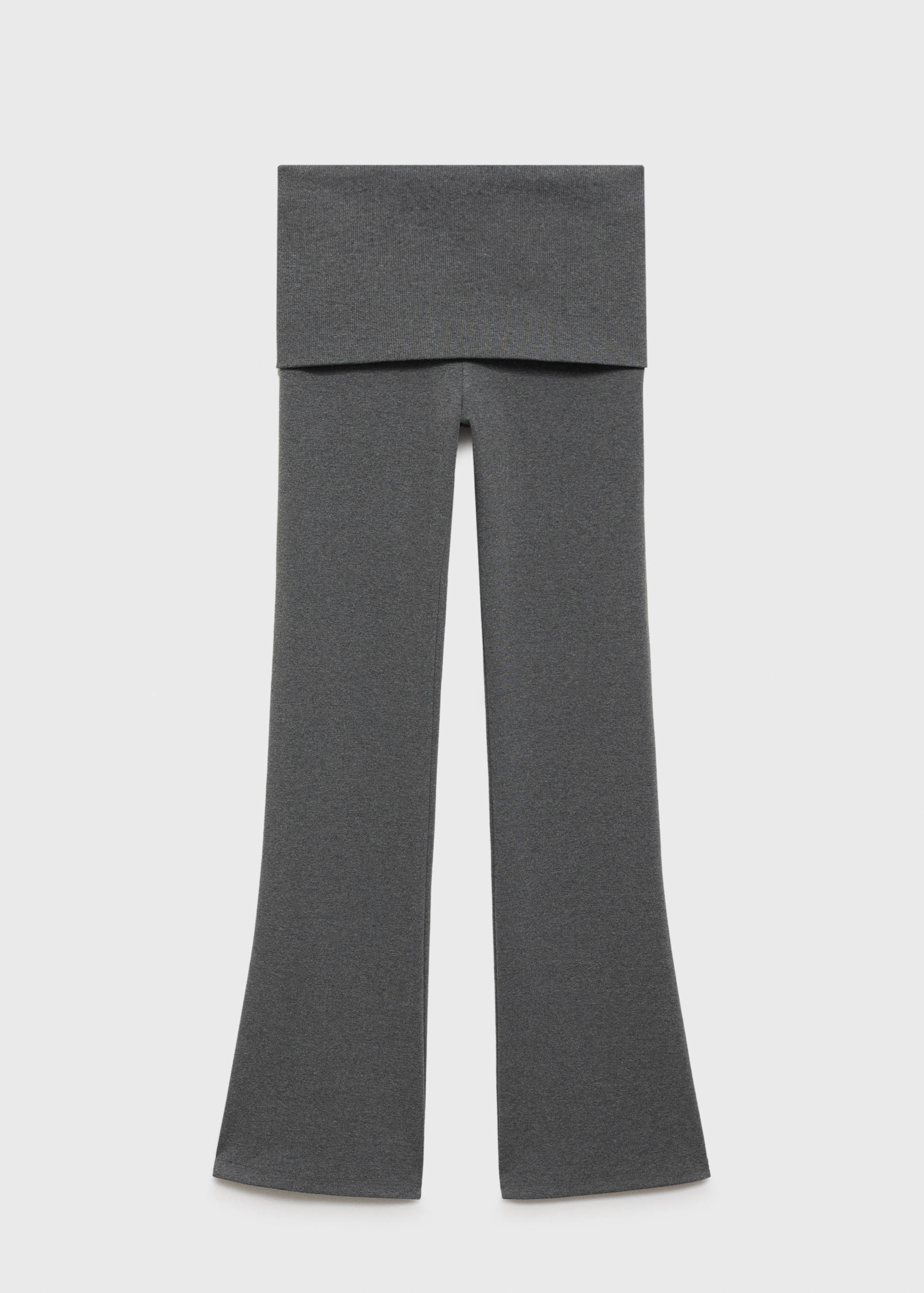 Flared pants with turn-up waist - Article without model