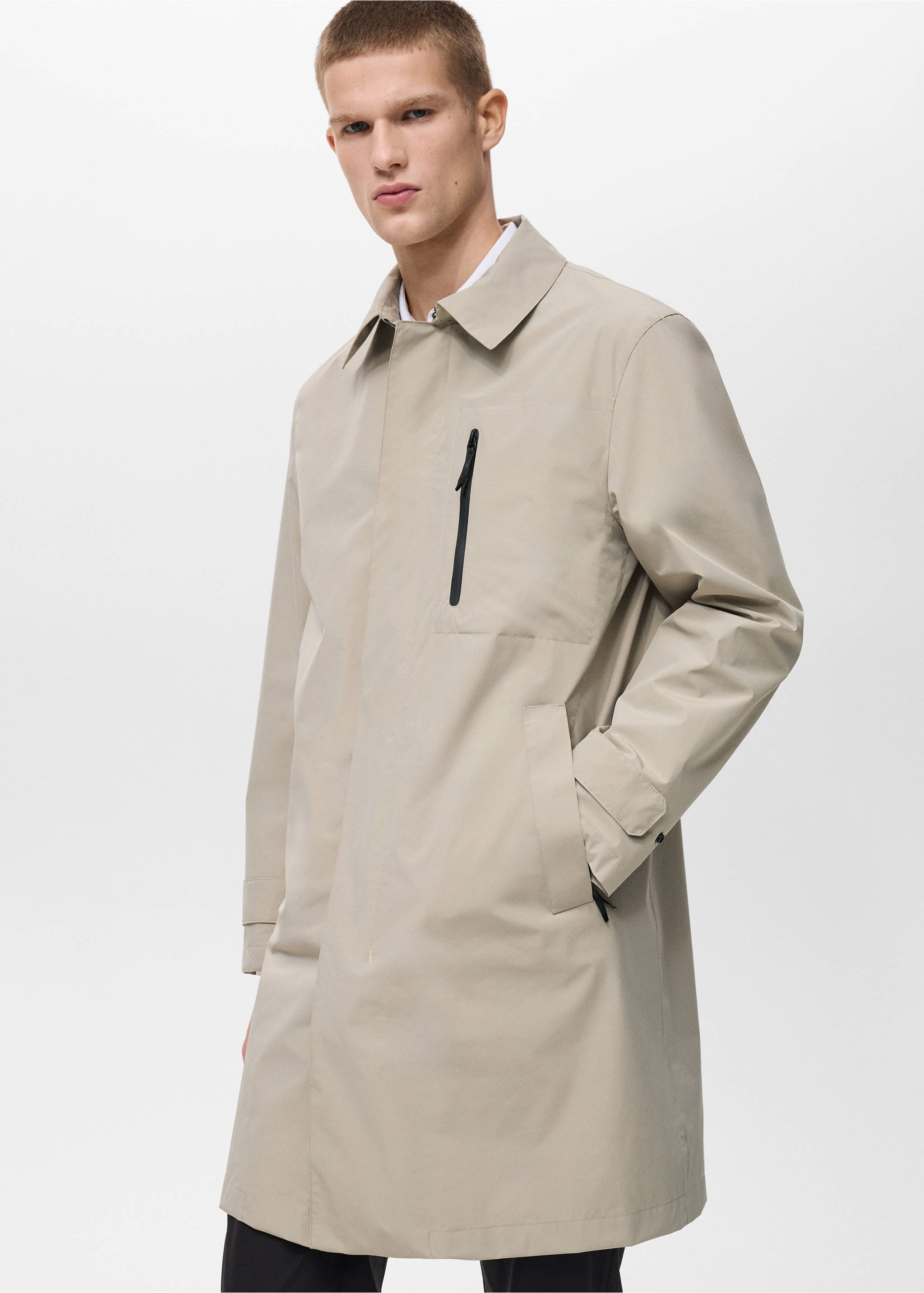 COOLMAX® technology waterproof barn jacket - Details of the article 3, Sand. Ref: 87054388-00.